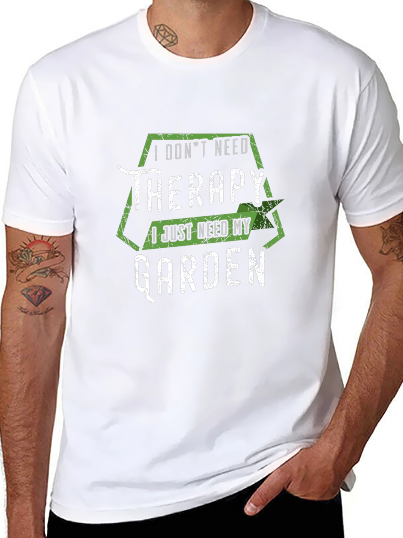 Funny Garden Therapy T-Shirt - Black