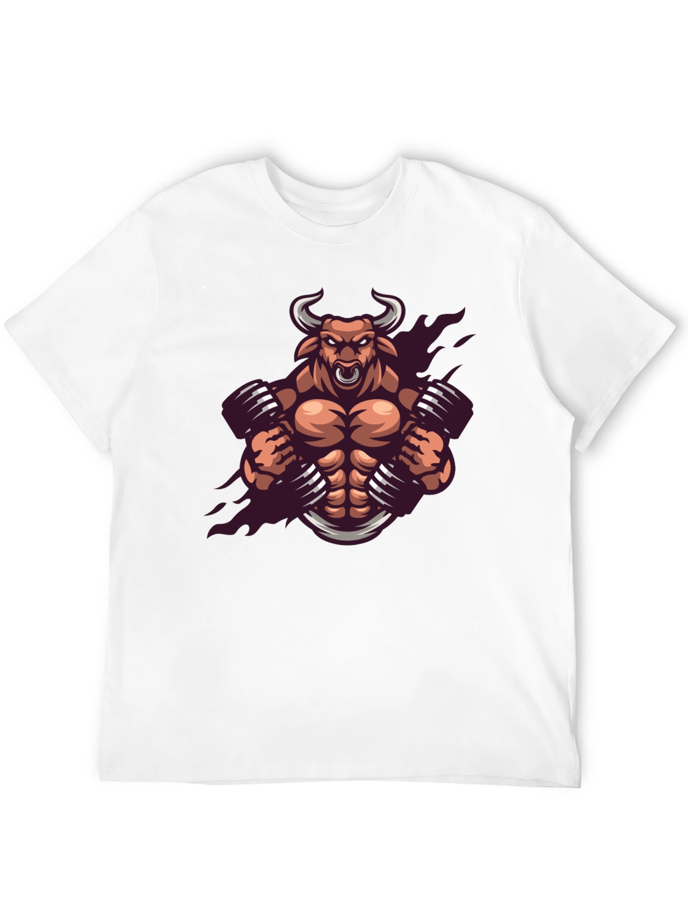 Muscle Bull Graphic Tee - Black Cotton T-Shirt