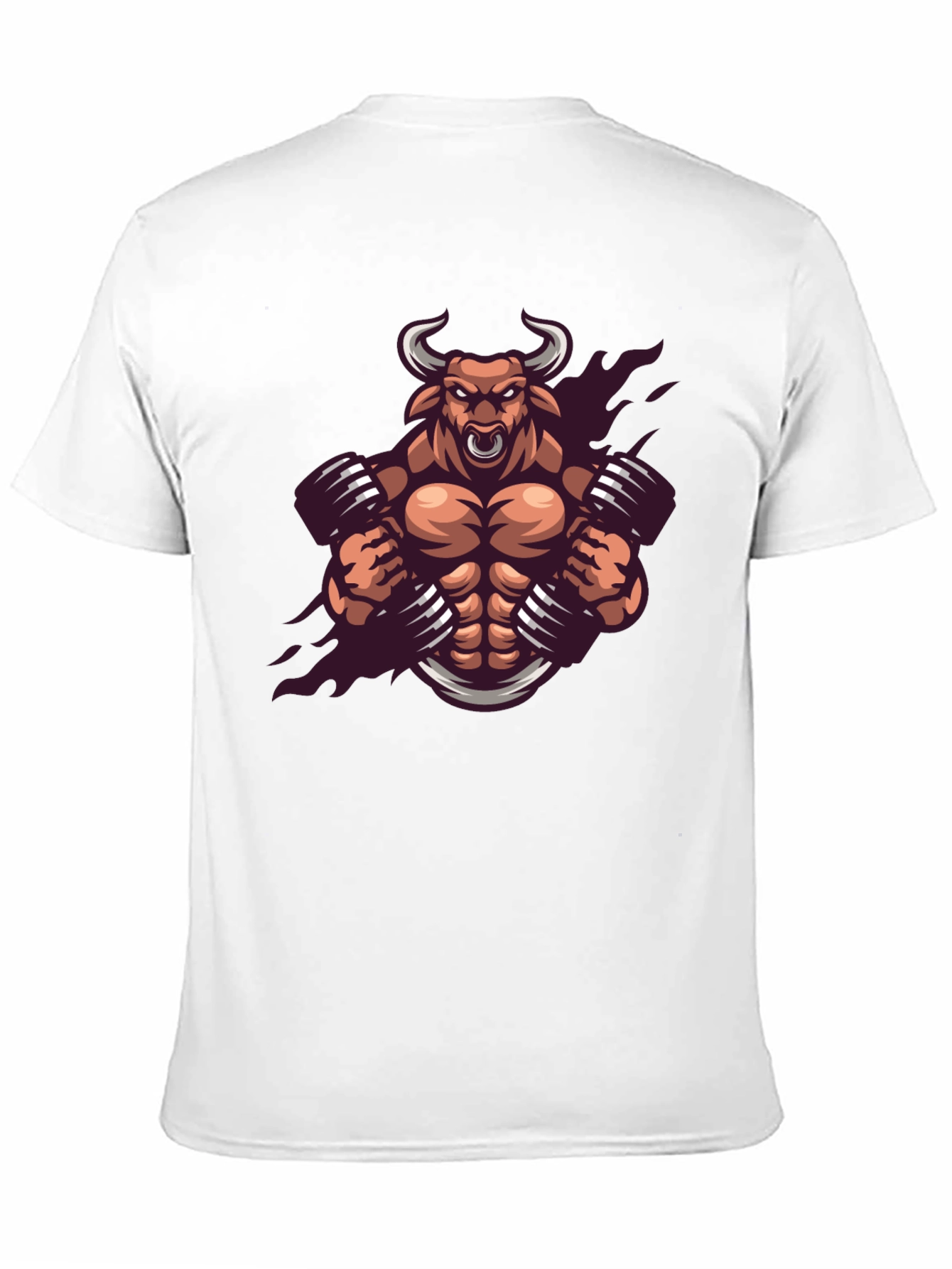 Muscle Bull Graphic Tee - Black Cotton T-Shirt