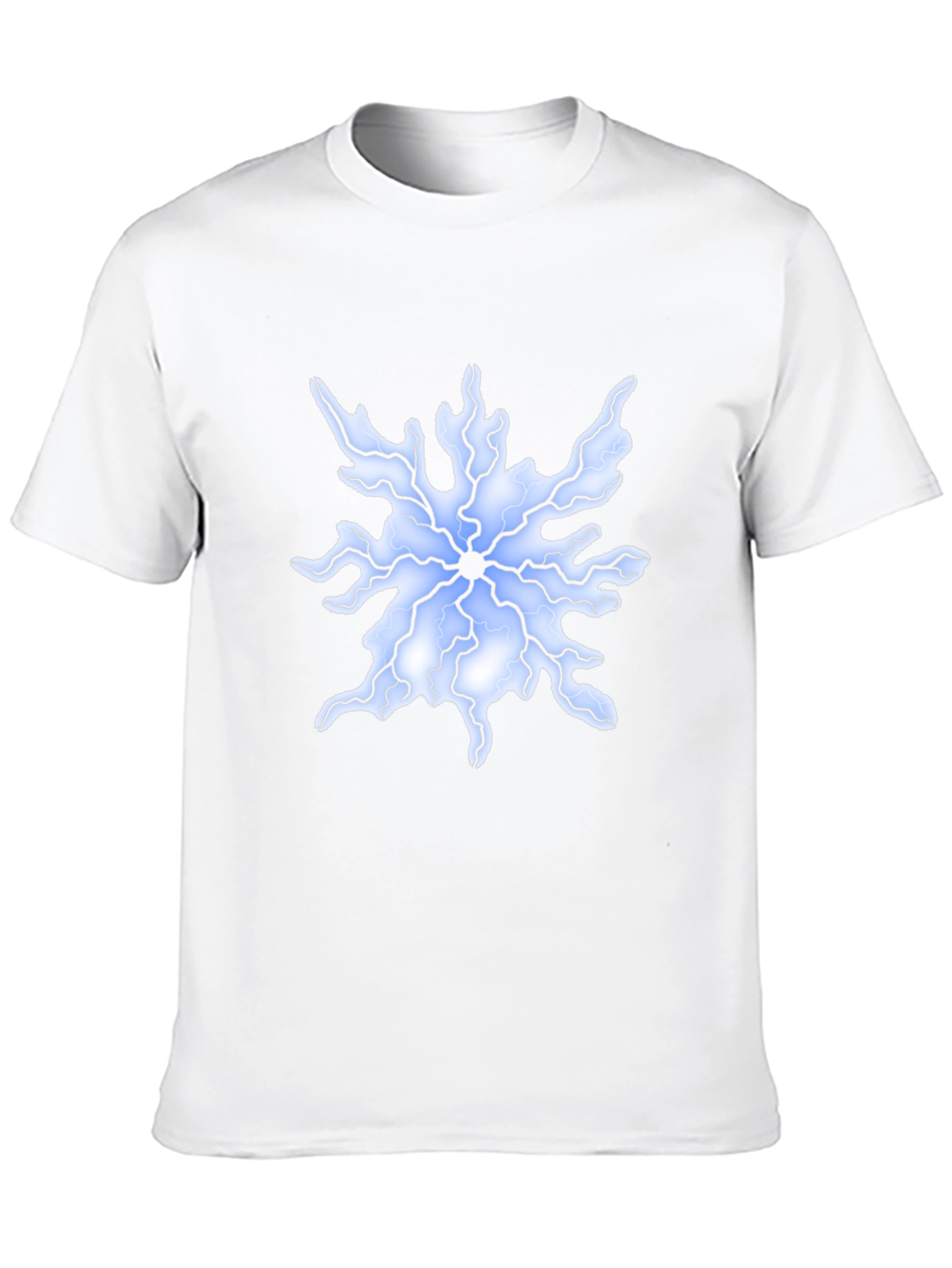Abstract Lightning Bolt Graphic Tee - Black