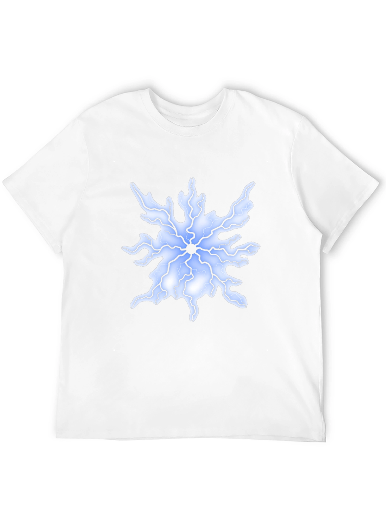 Abstract Lightning Bolt Graphic Tee - Black