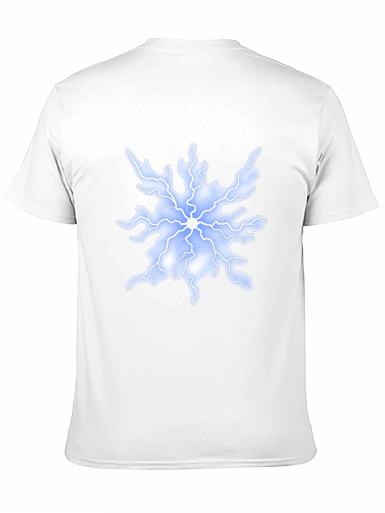 Abstract Lightning Bolt Graphic Tee - Black