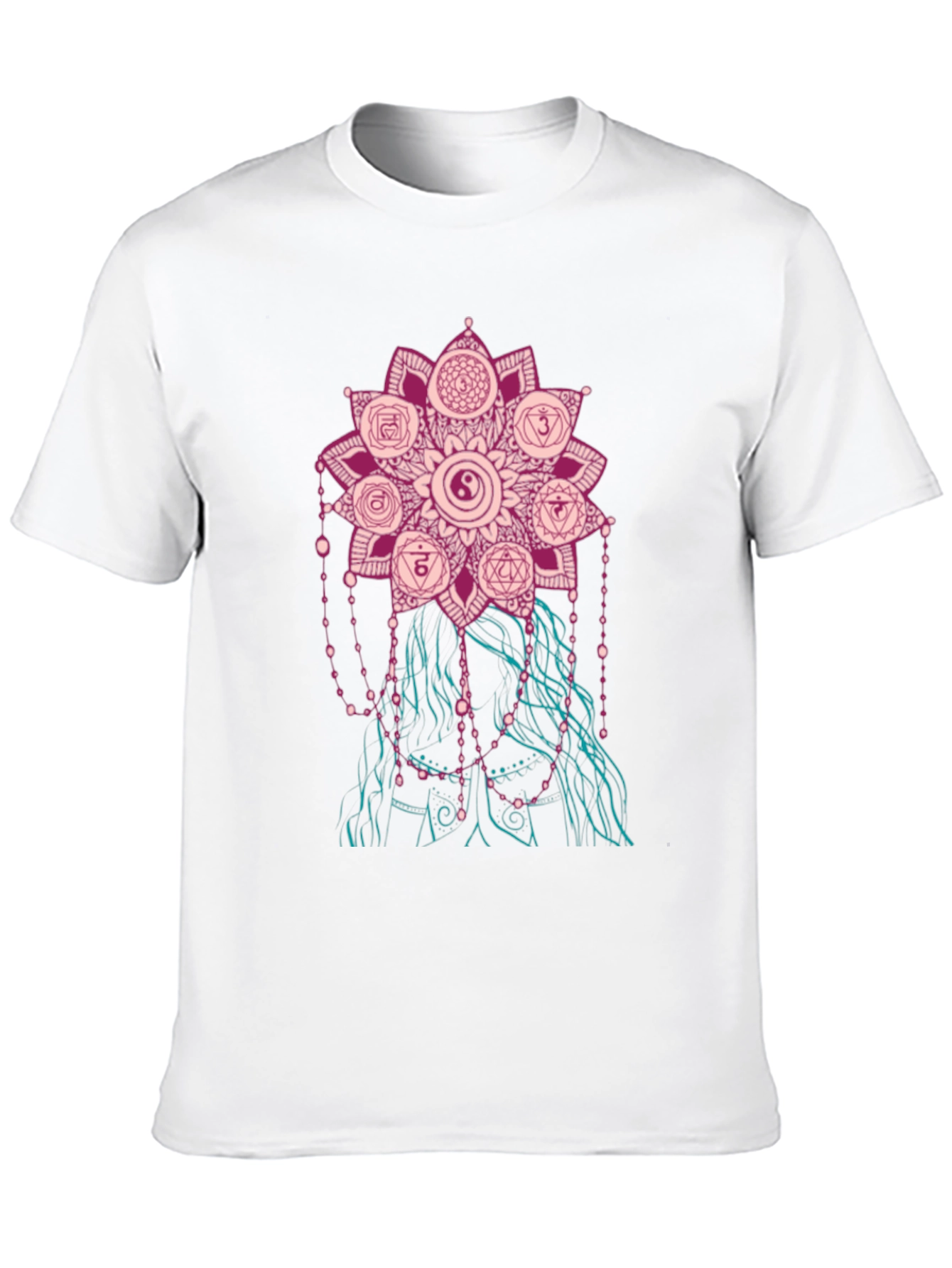 Chakra Mandala Graphic Tee - Stylish Spiritual Design