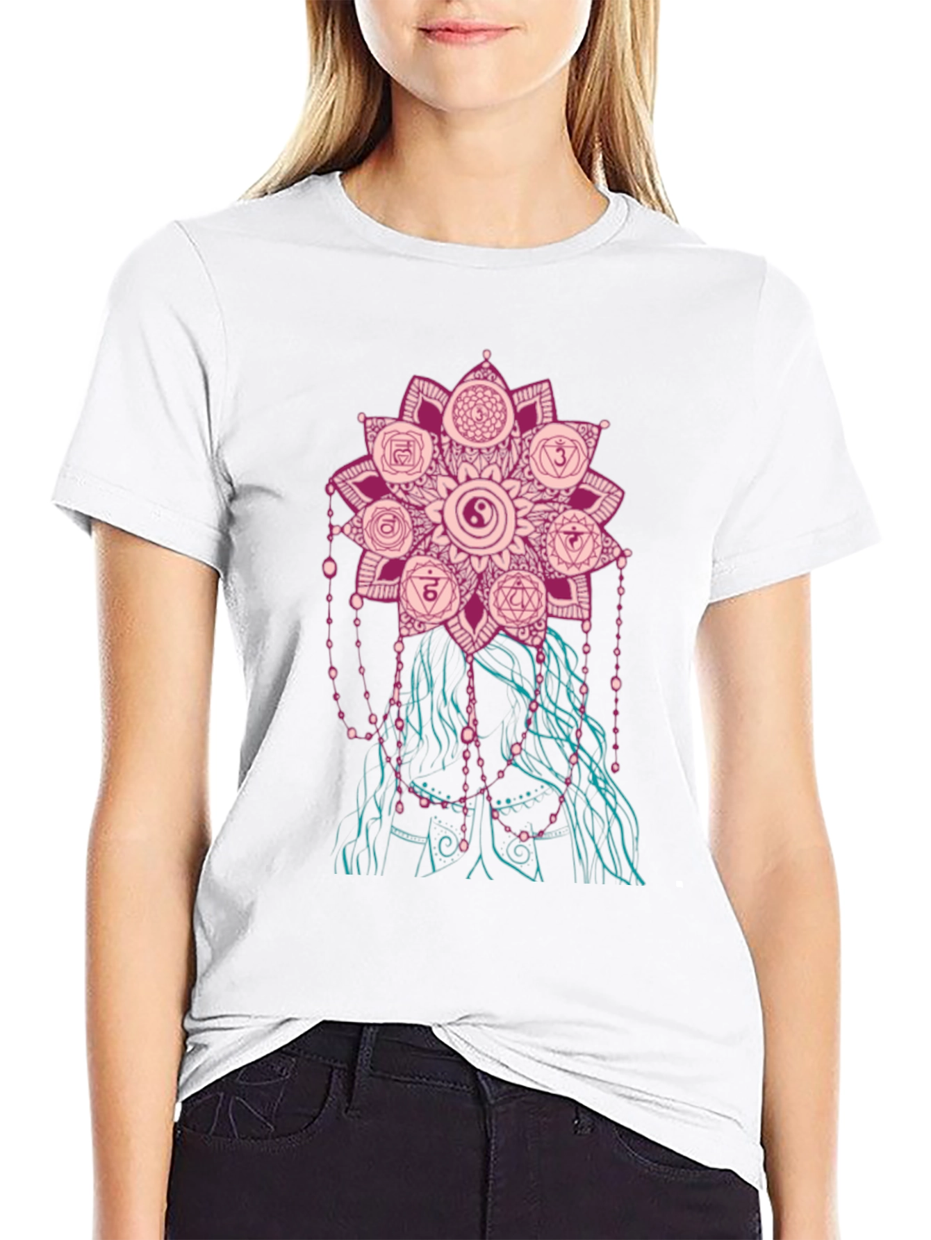 Chakra Mandala Graphic Tee - Stylish Spiritual Design
