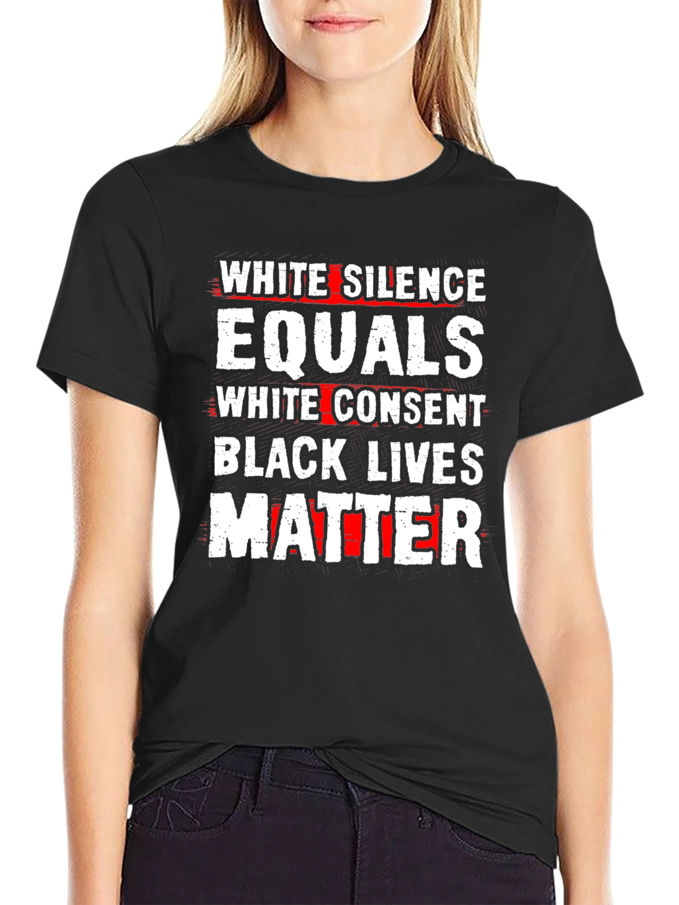 Black Lives Matter T-Shirt - White Silence Equals Consent