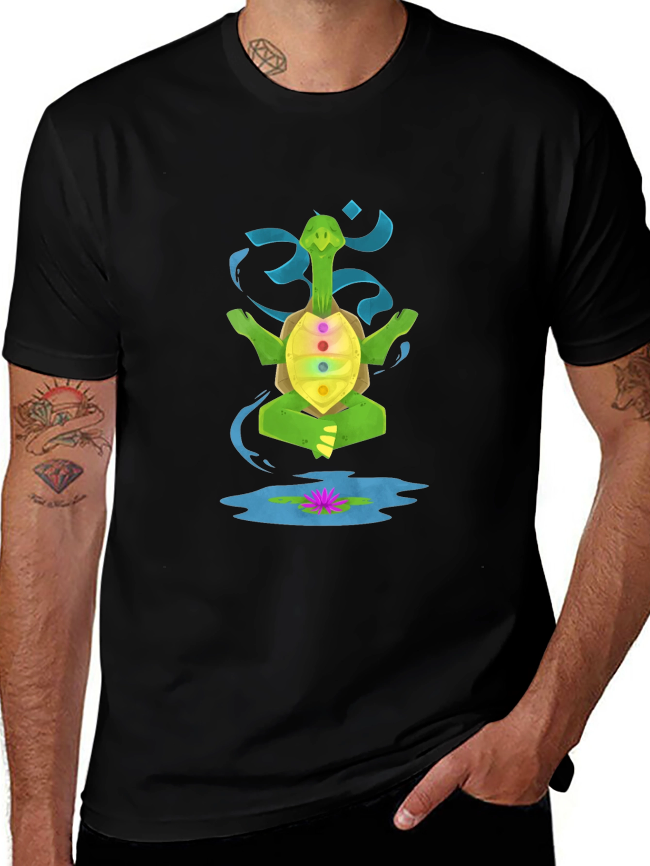 Meditating Turtle Chakra T-Shirt