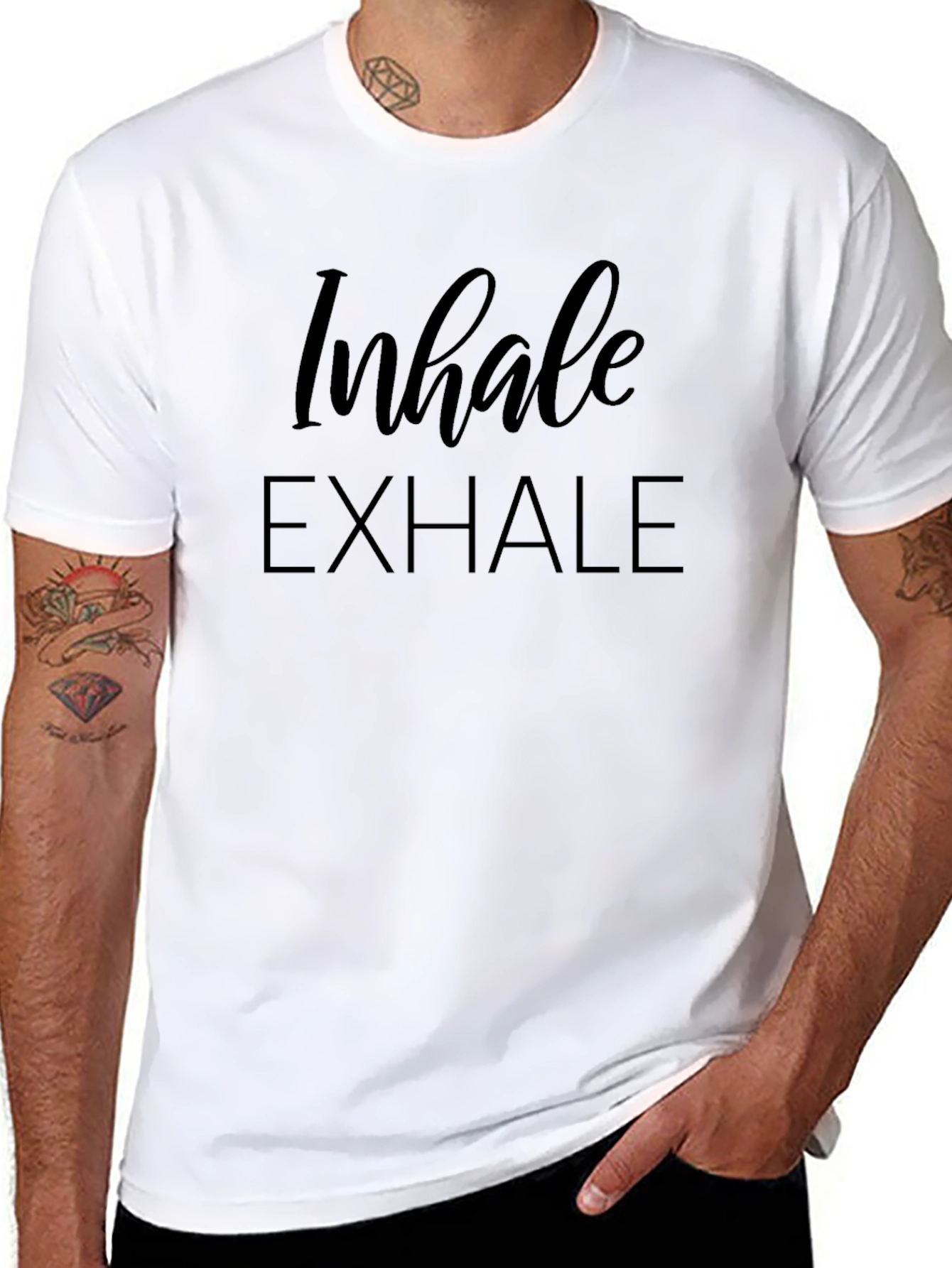 Inhale Exhale Graphic Tee - Relax and Breathe
