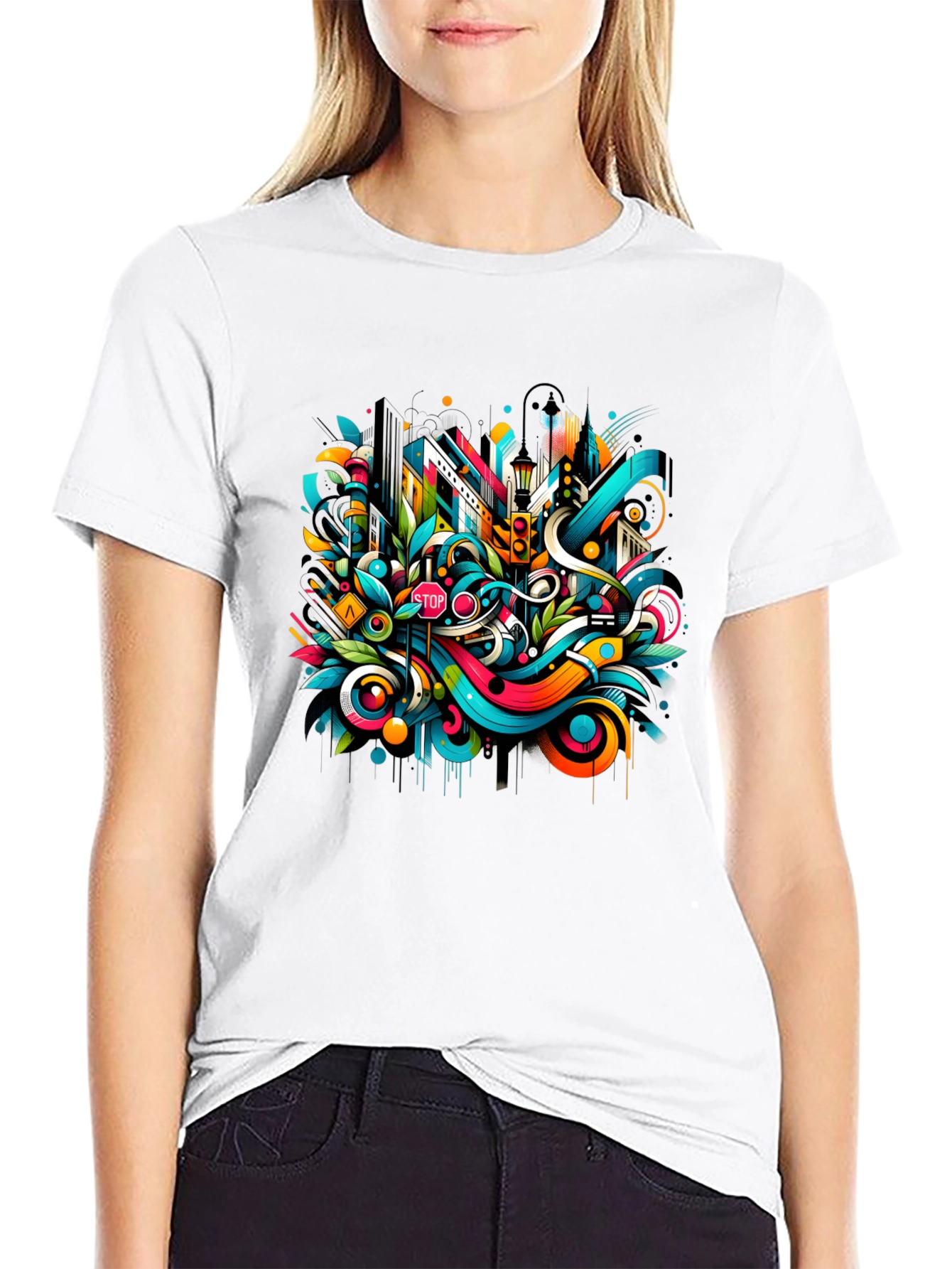 Urban Art Black T-Shirt