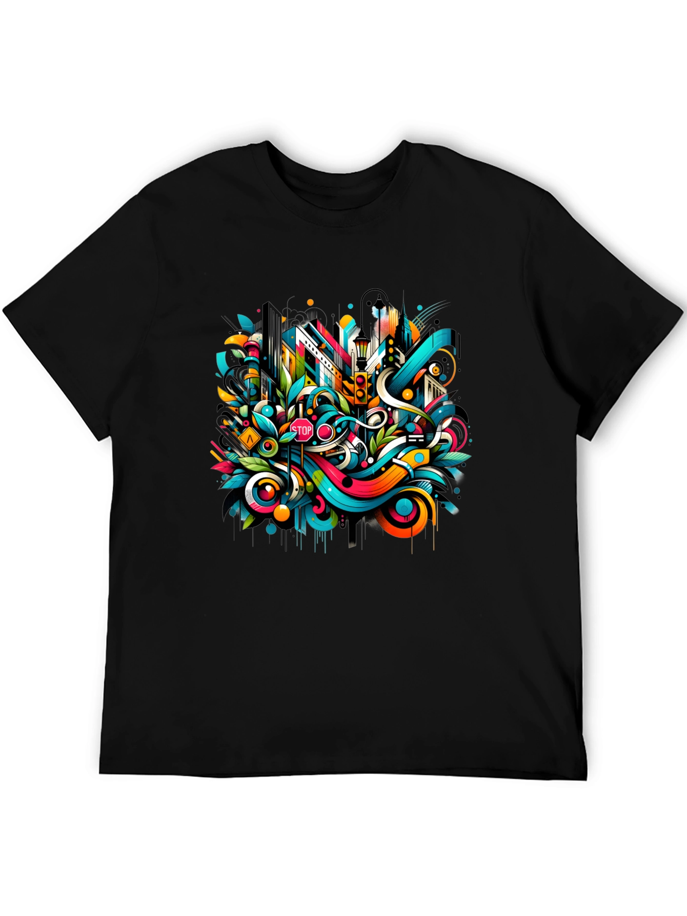 Urban Art Black T-Shirt
