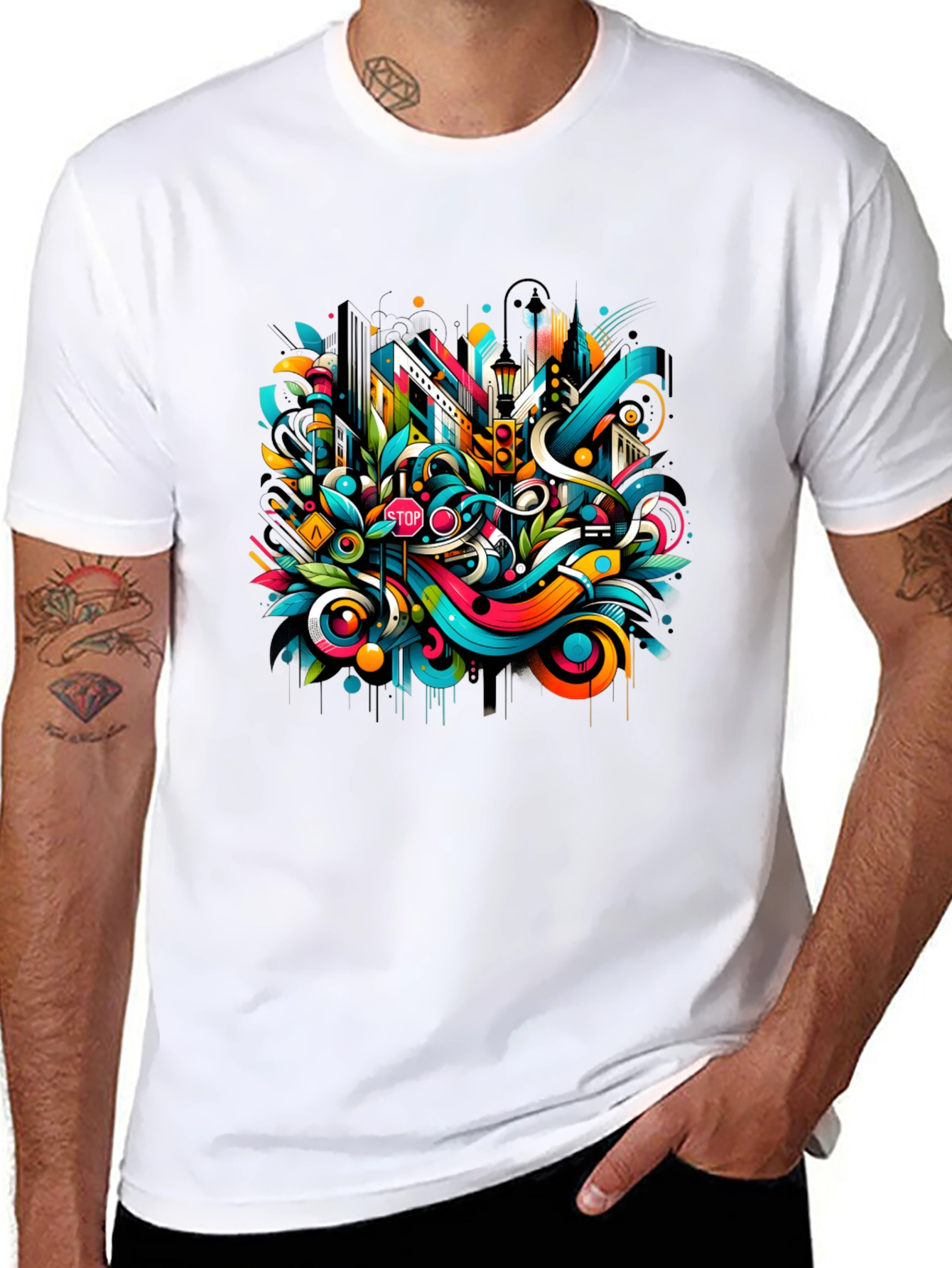 Urban Art Black T-Shirt
