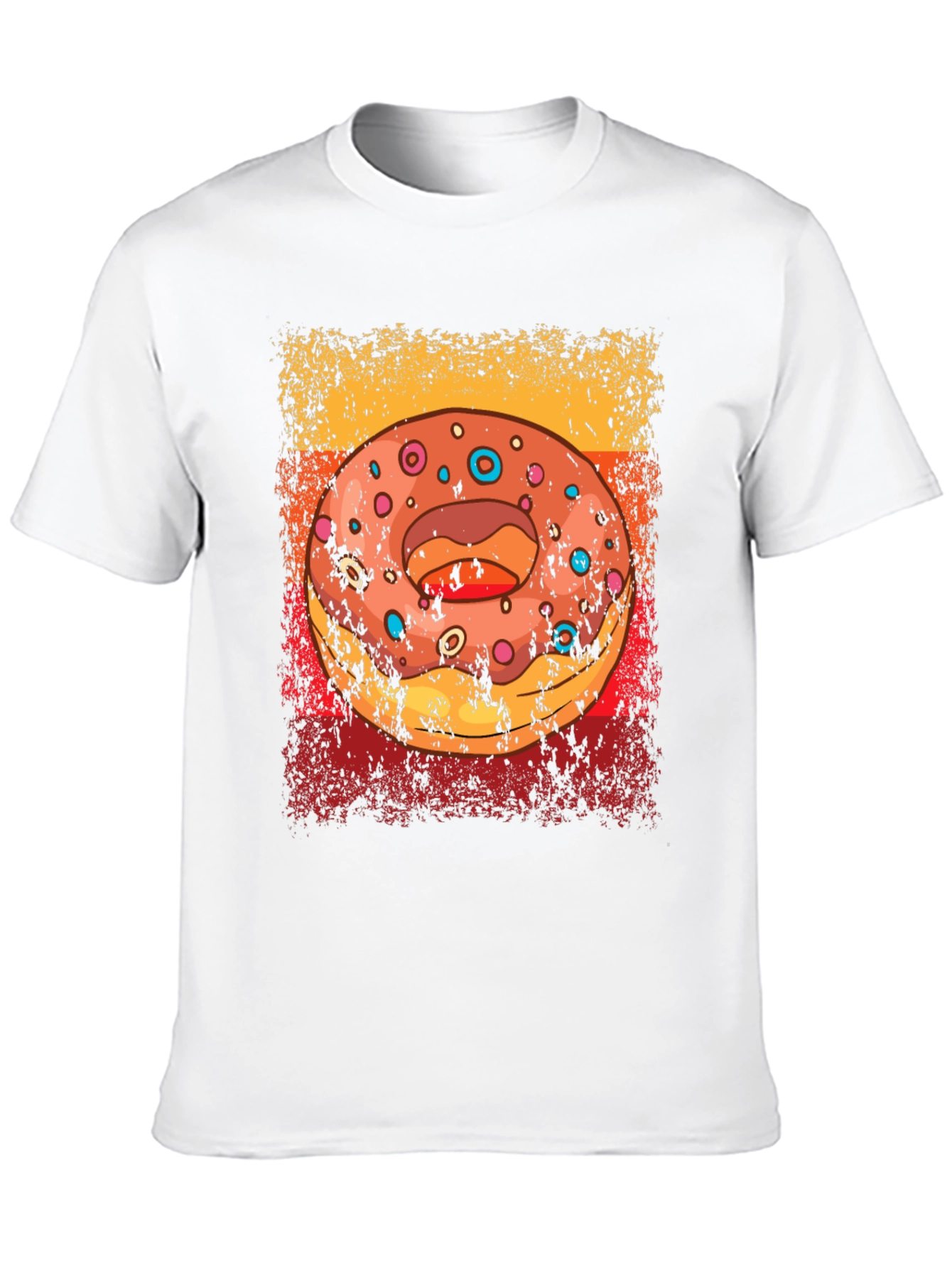 Retro Donut Graphic T-Shirt - Unisex Novelty Tee