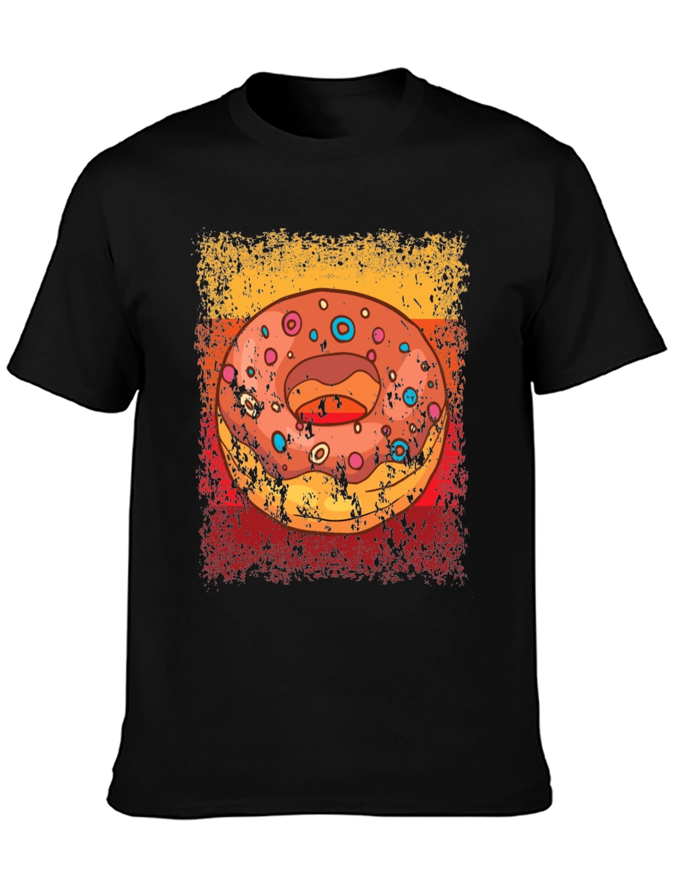 Retro Donut Graphic T-Shirt - Unisex Novelty Tee