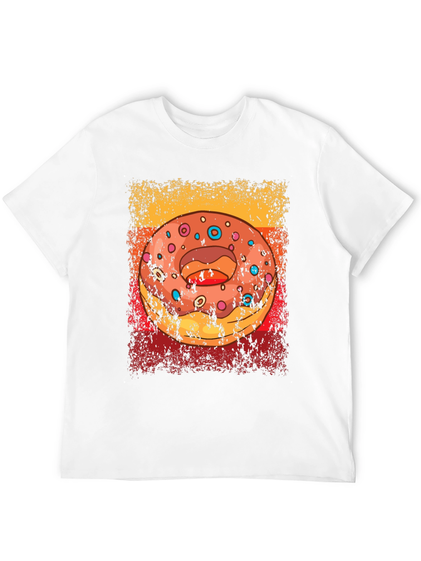 Retro Donut Graphic T-Shirt - Unisex Novelty Tee