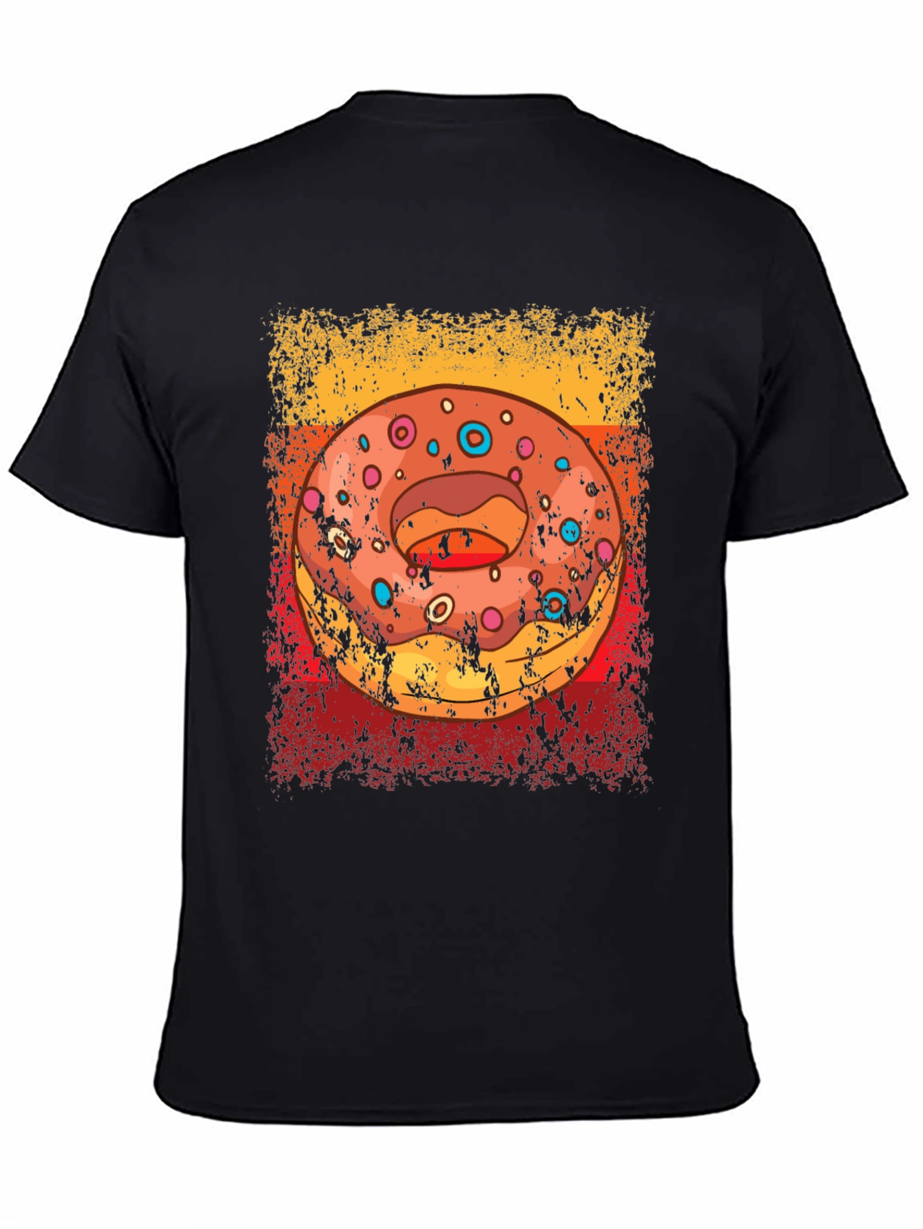 Retro Donut Graphic T-Shirt - Unisex Novelty Tee