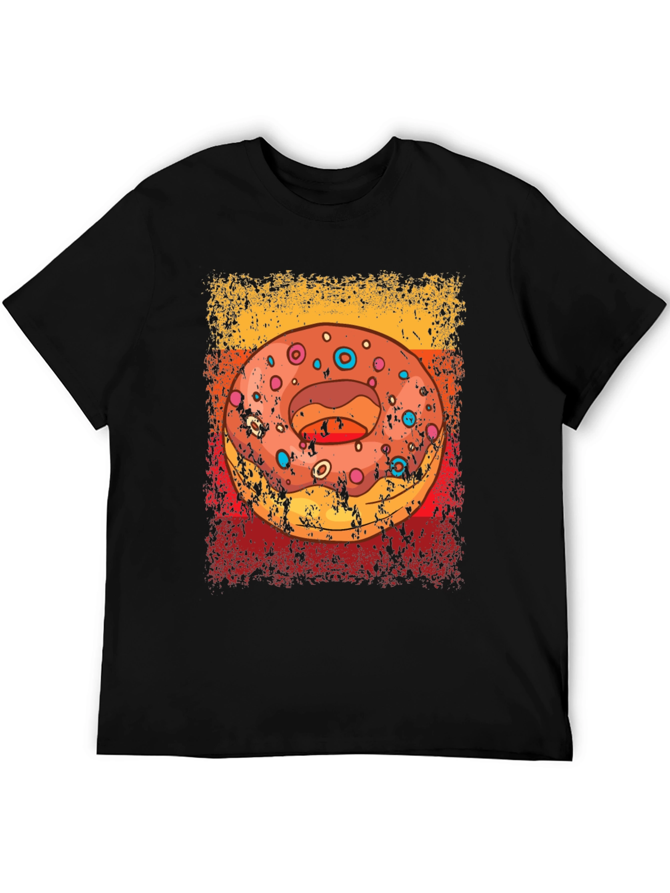 Retro Donut Graphic T-Shirt - Unisex Novelty Tee