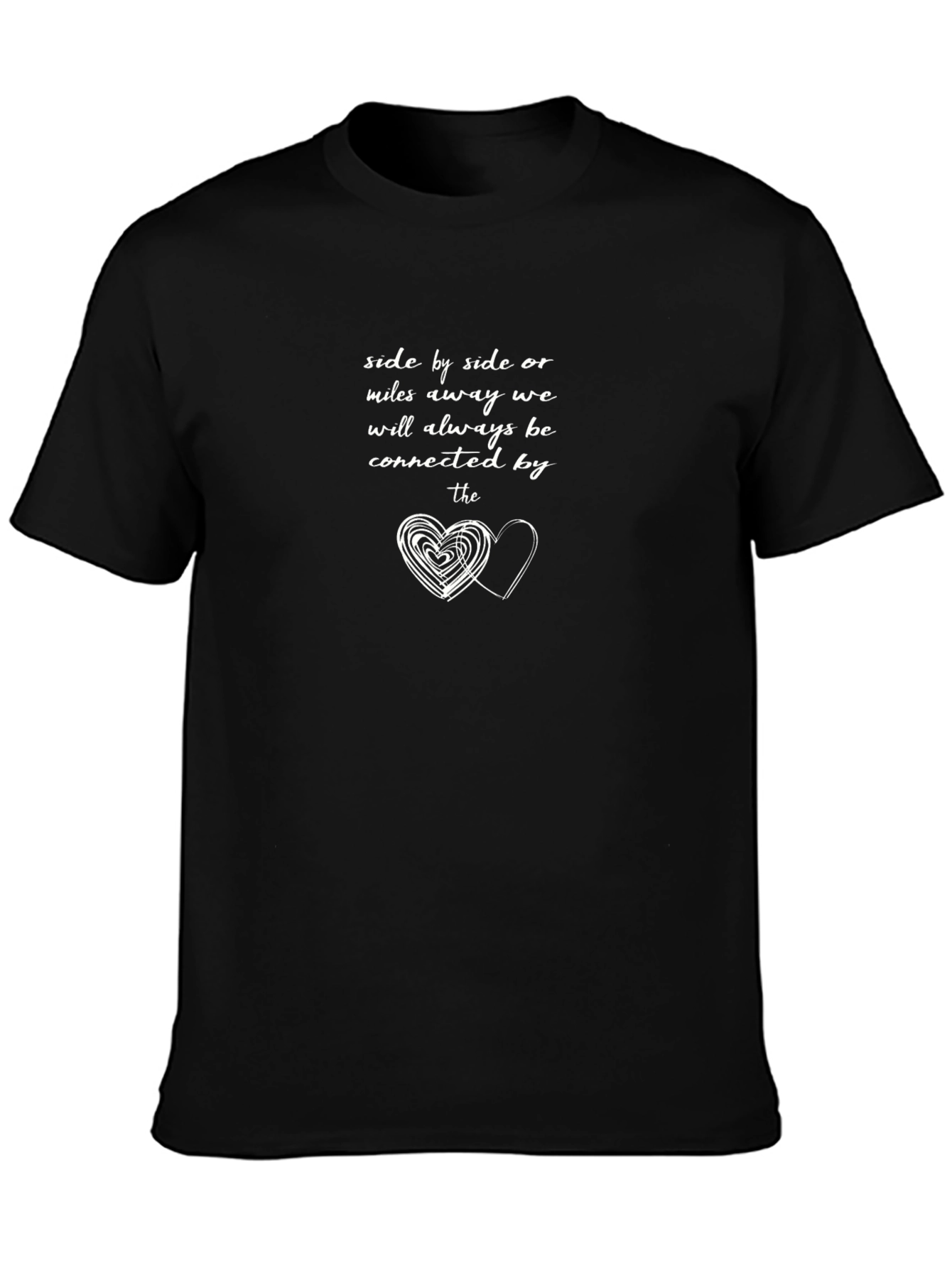 Connected Hearts Black T-Shirt