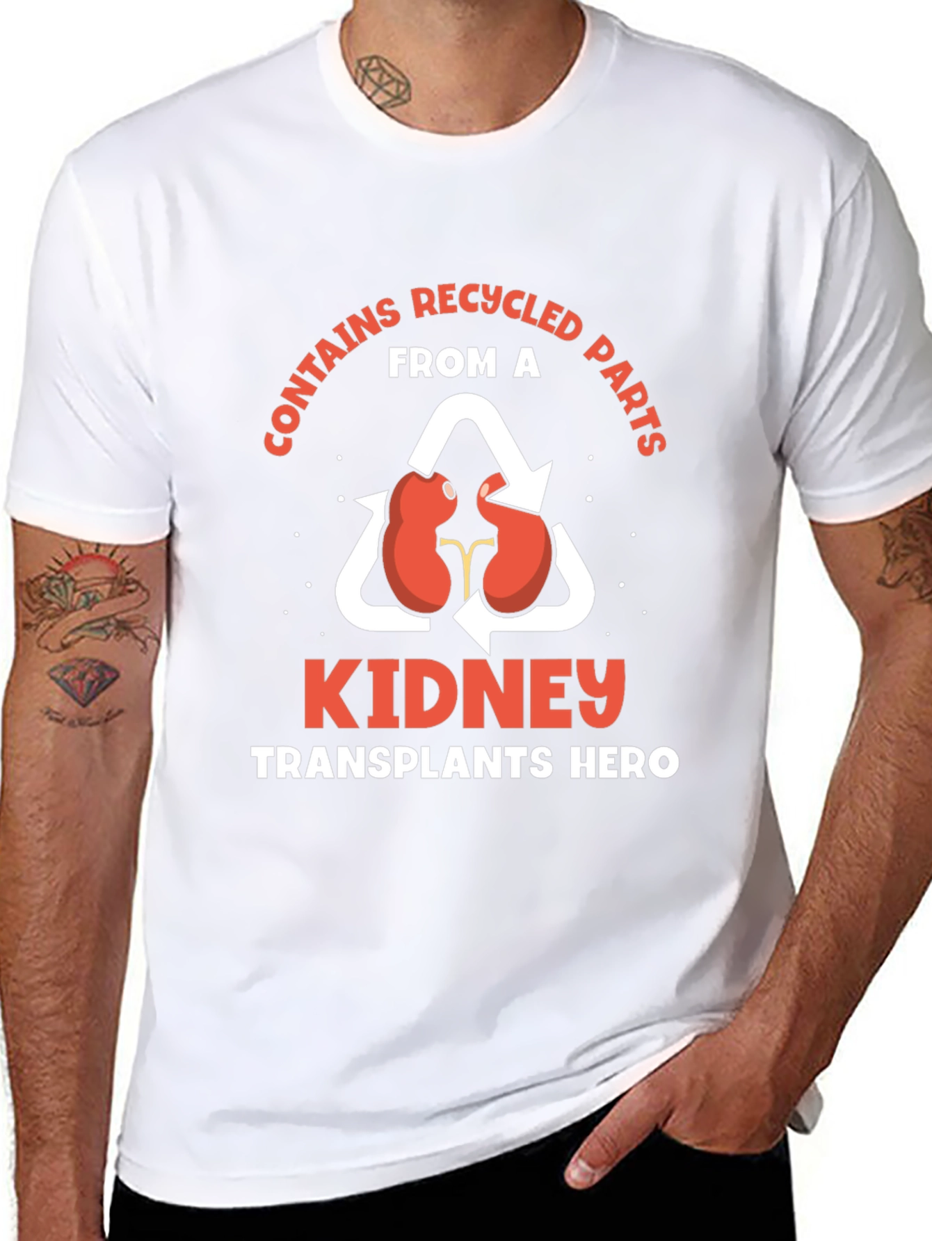 Recycled Parts Kidney Transplant Hero T-Shirt