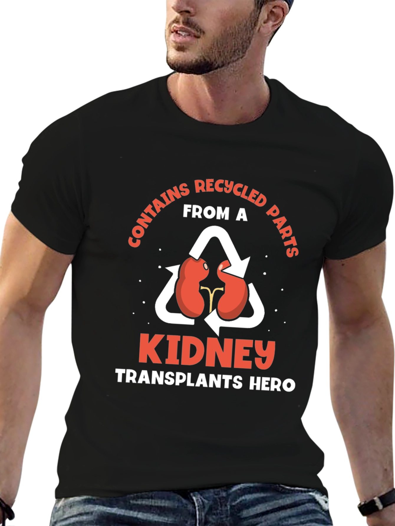 Recycled Parts Kidney Transplant Hero T-Shirt