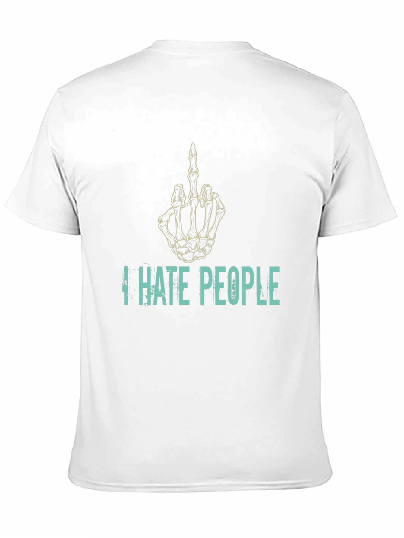 I Hate People Skeleton Hand T-Shirt