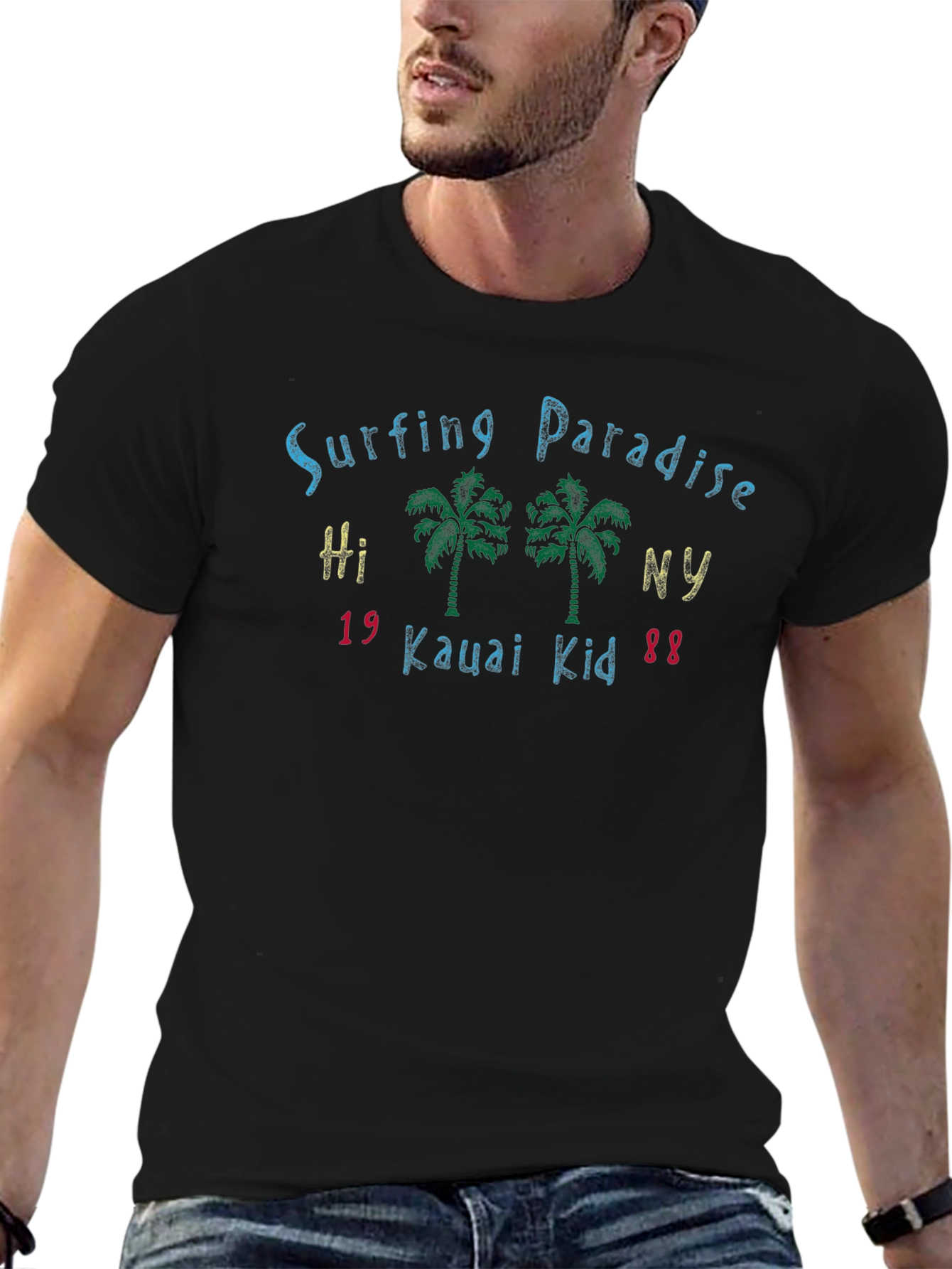 Surfing Paradise Tee - Kauai Kid - Tropical Vibes