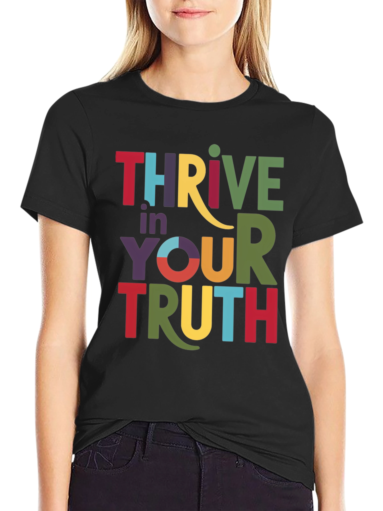 Thrive in Your Truth Graphic Tee - Black