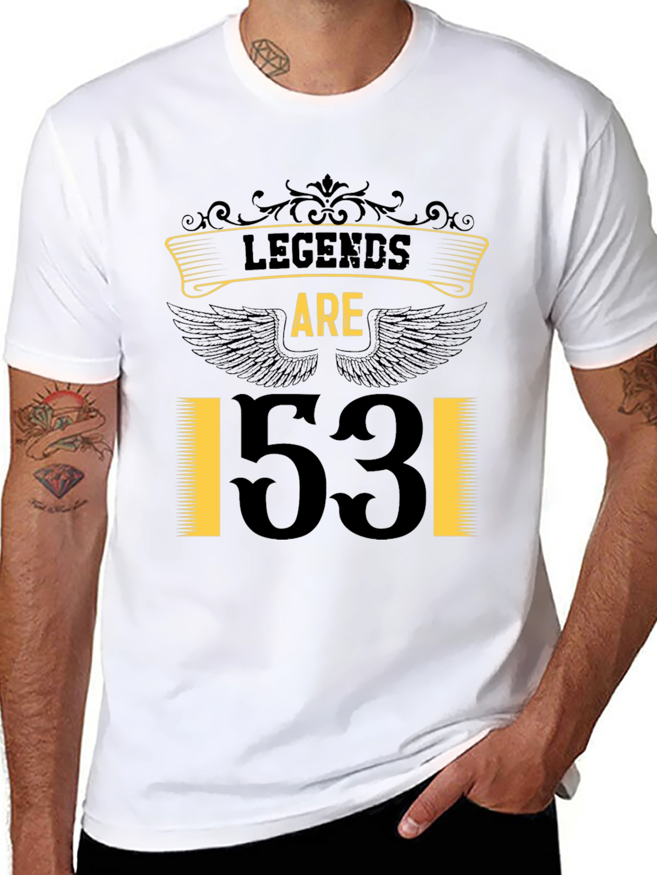 Legends Are 53! Black Graphic Tee