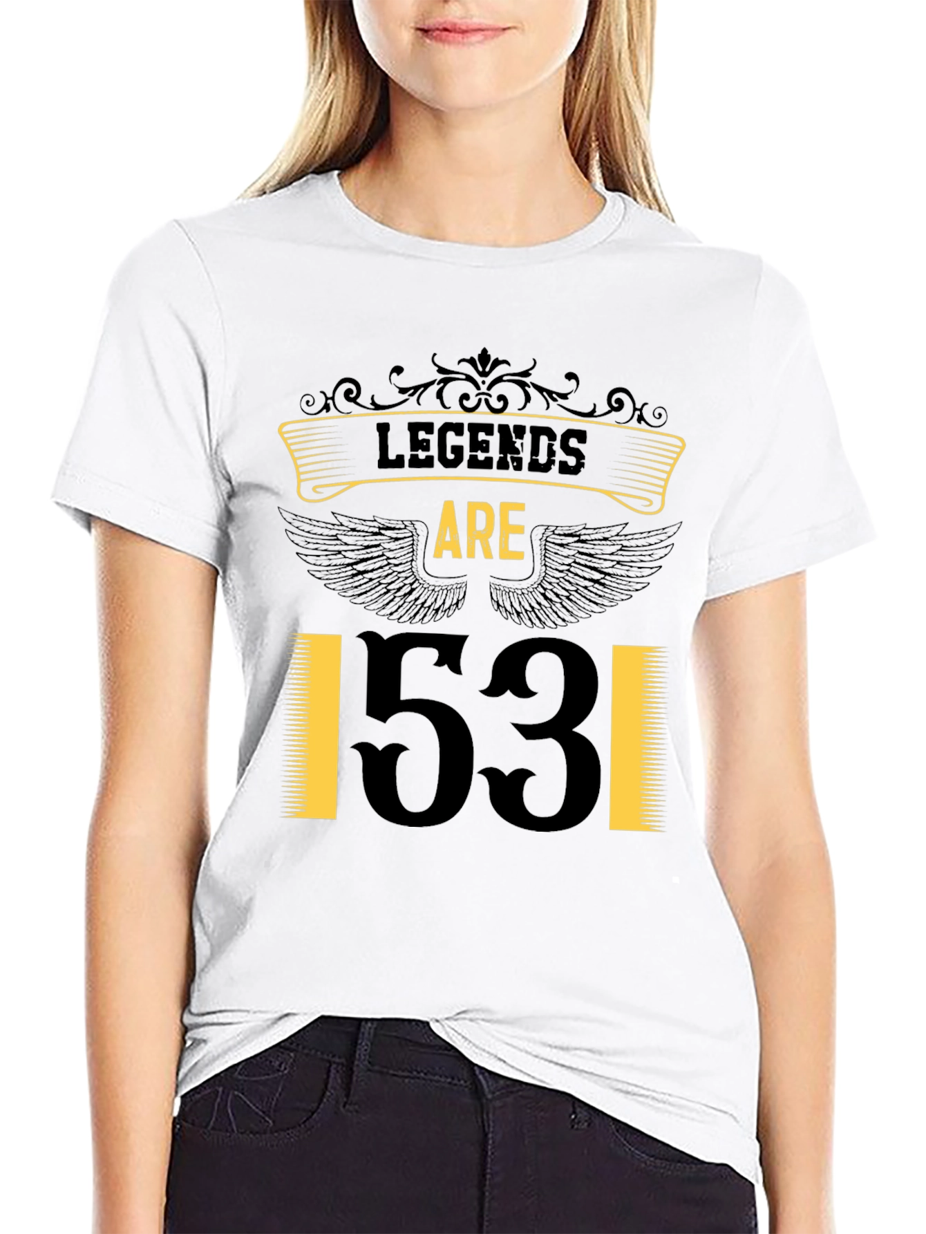 Legends Are 53! Black Graphic Tee