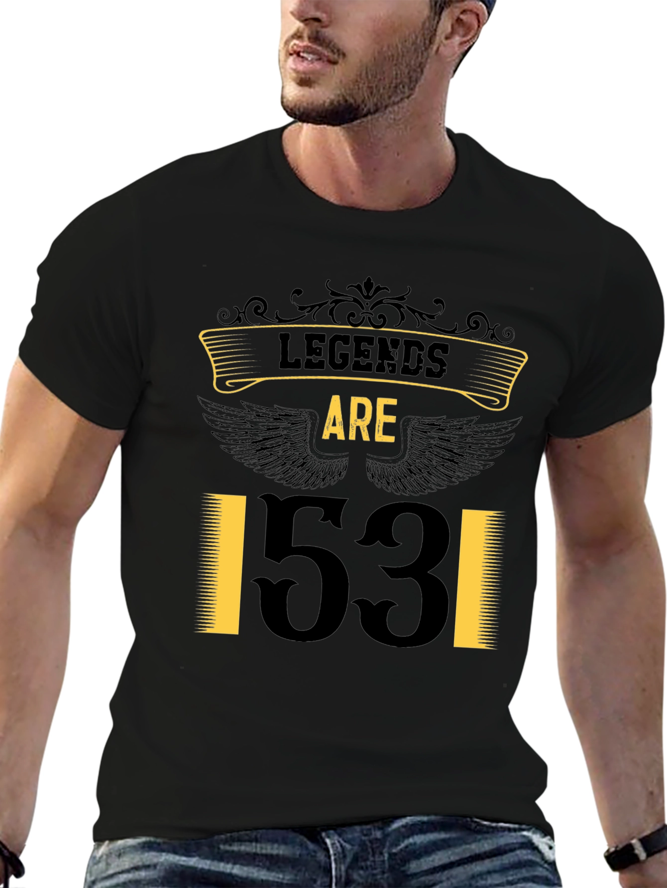 Legends Are 53! Black Graphic Tee