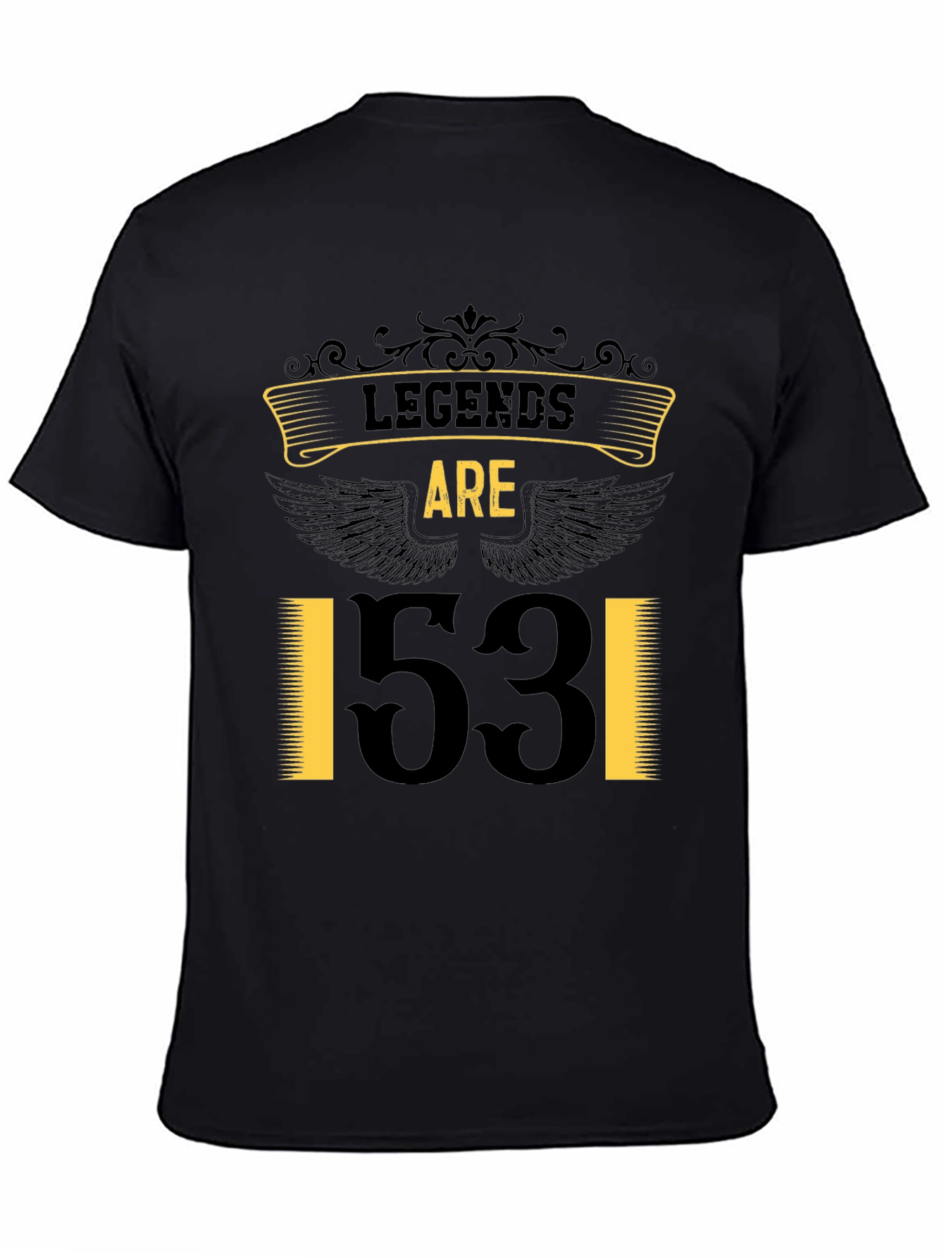 Legends Are 53! Black Graphic Tee