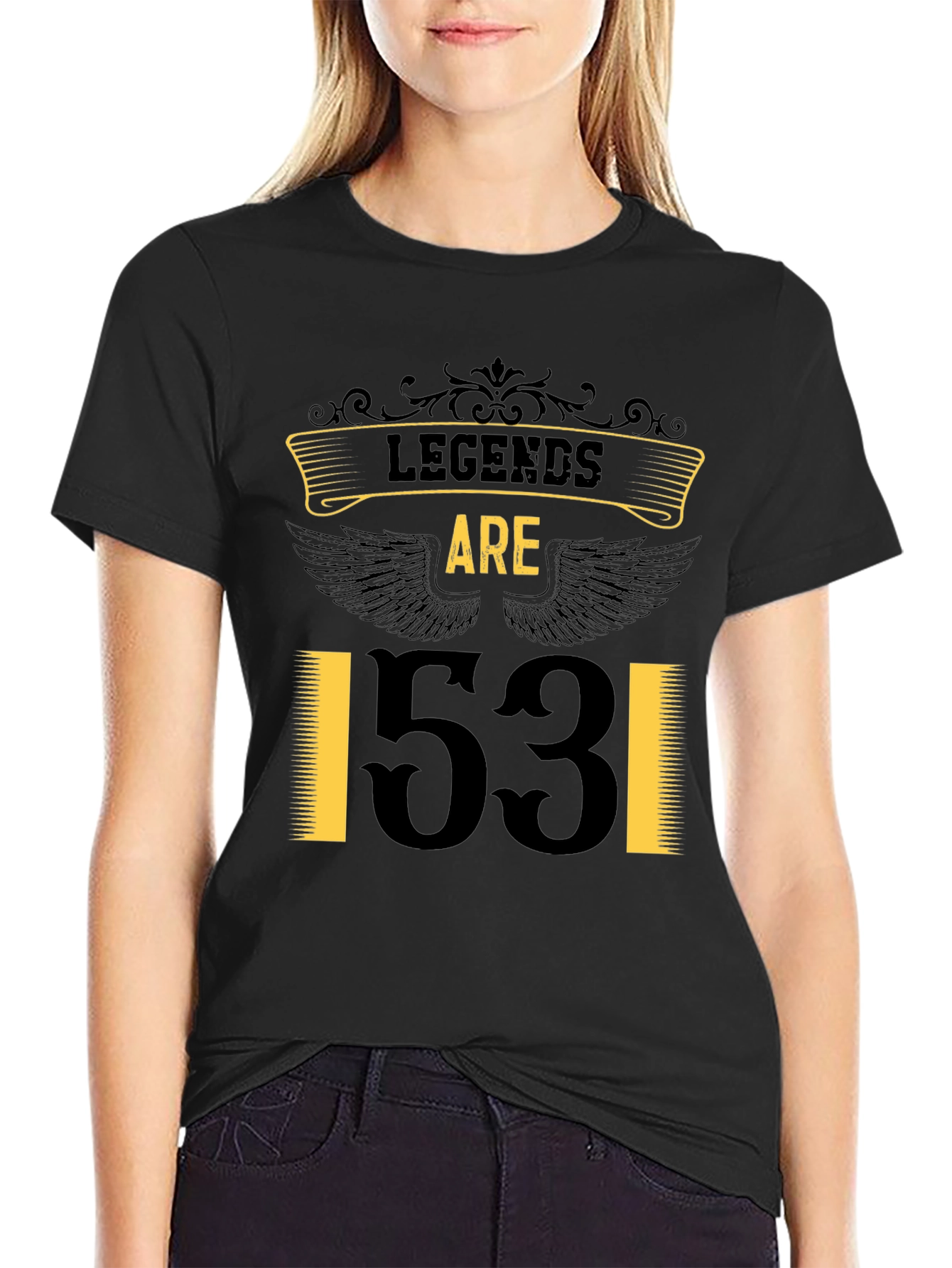 Legends Are 53! Black Graphic Tee