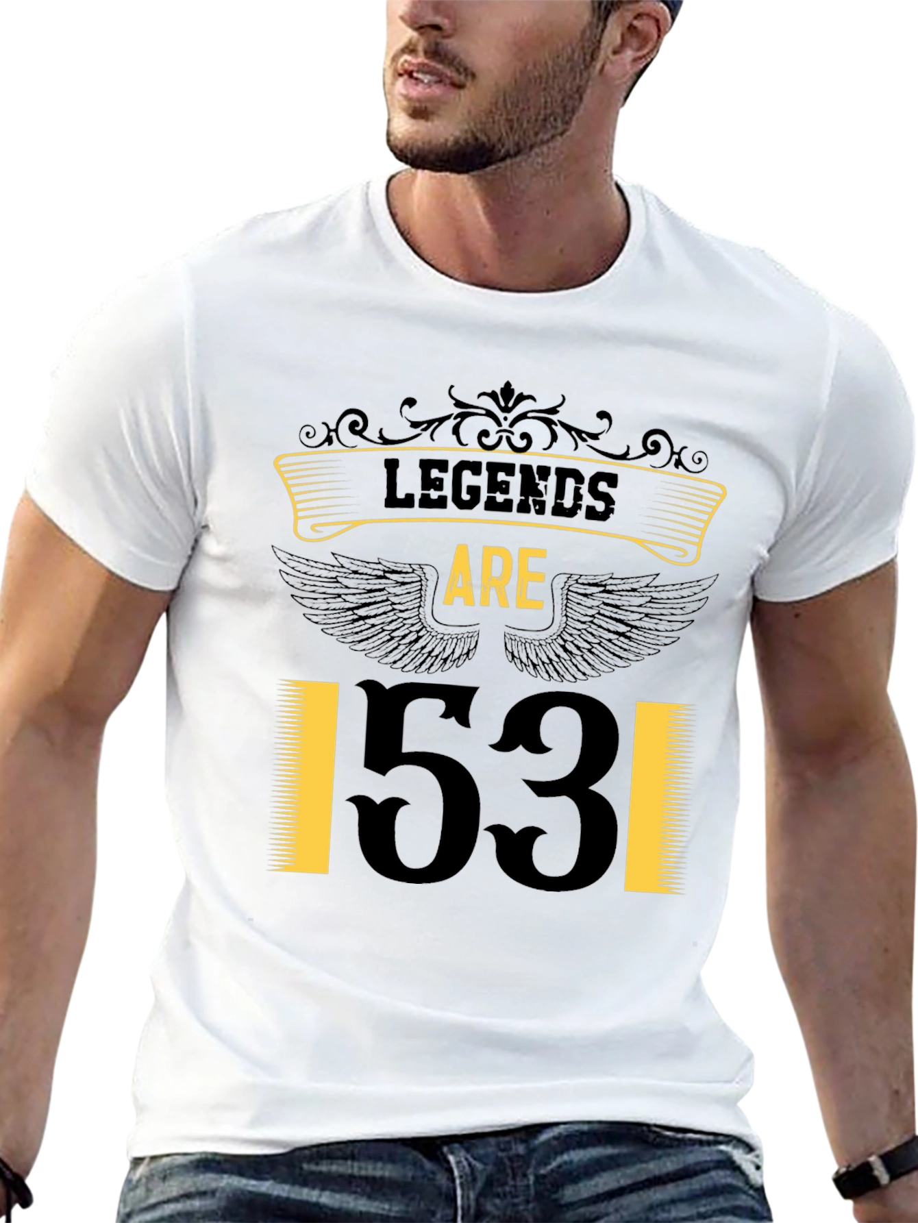 Legends Are 53! Black Graphic Tee