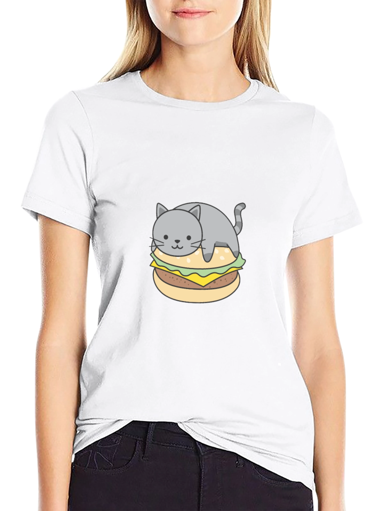 Cat Burger Graphic Tee - Unique & Comfy