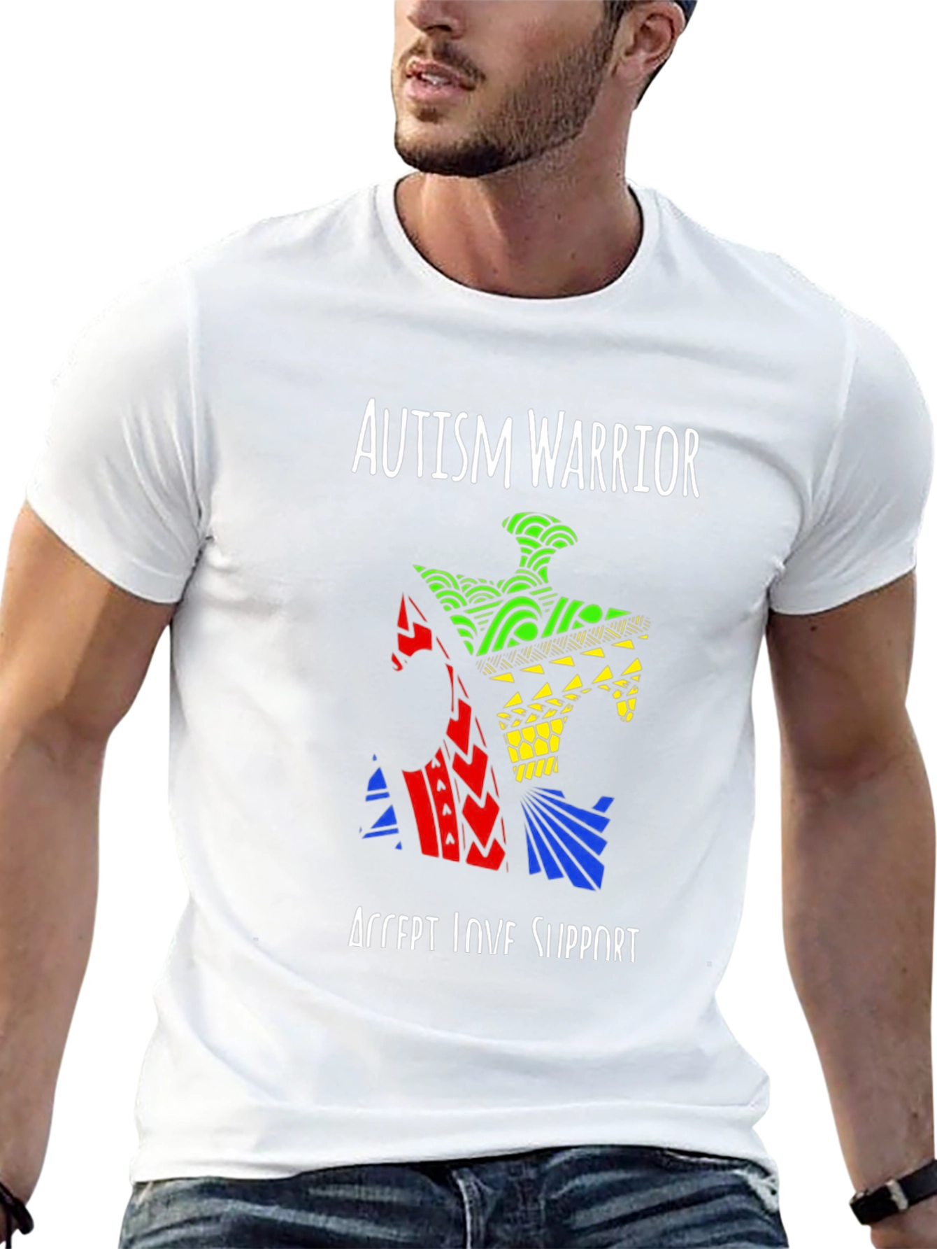 Autism Warrior Puzzle Piece T-Shirt