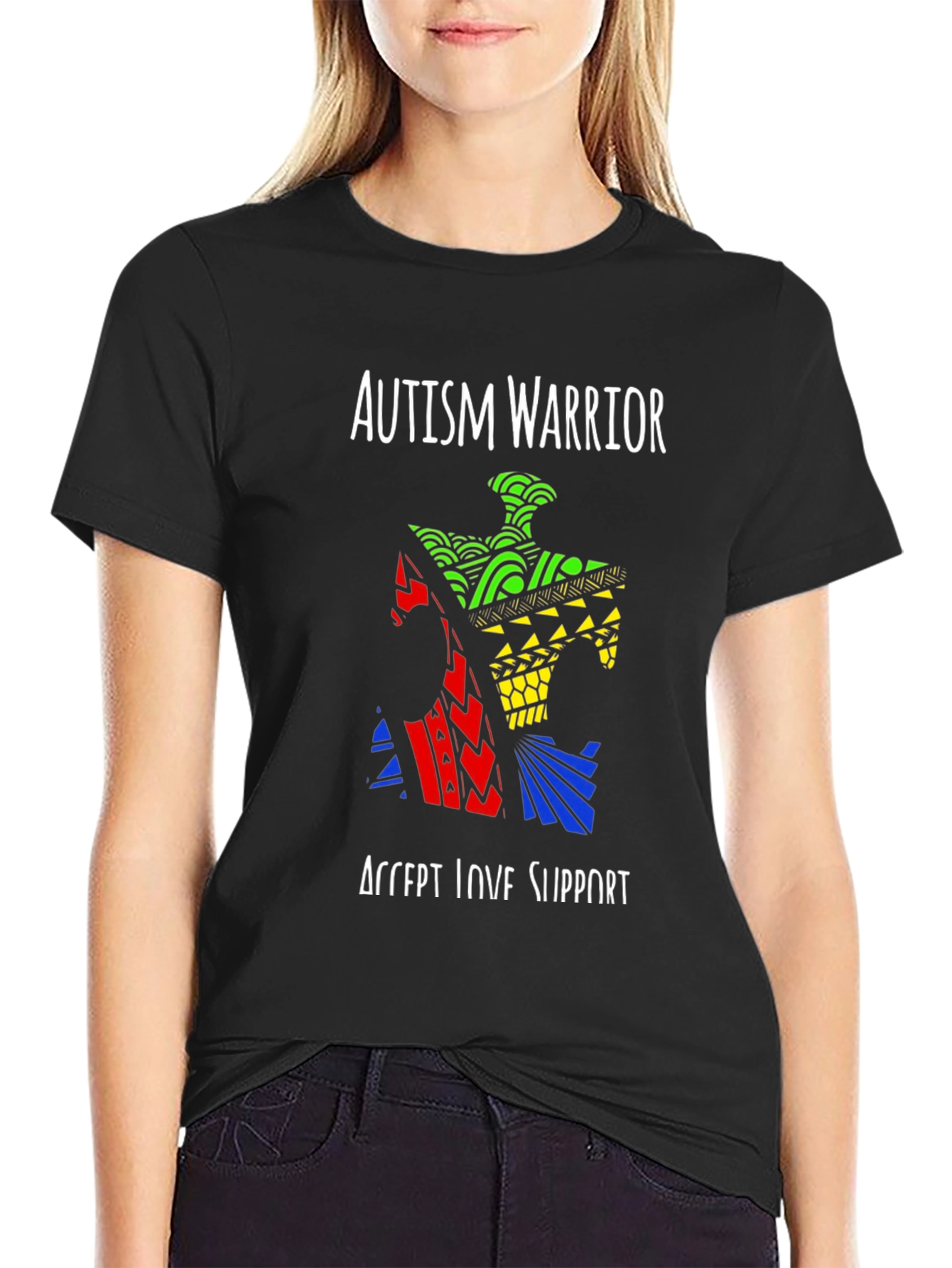 Autism Warrior Puzzle Piece T-Shirt