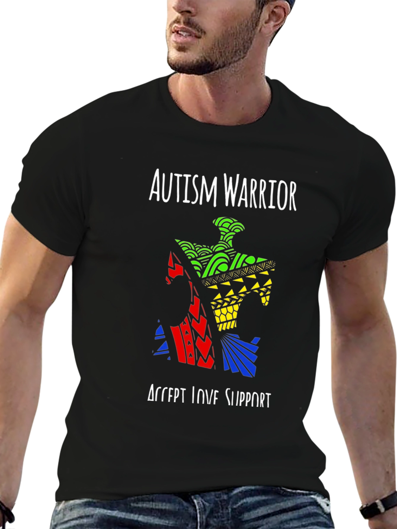 Autism Warrior Puzzle Piece T-Shirt