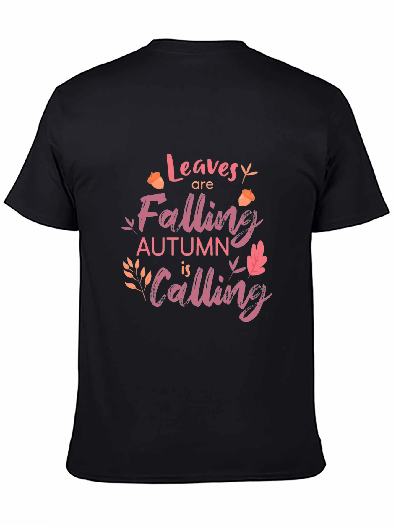 Autumn Calling Black Graphic Tee