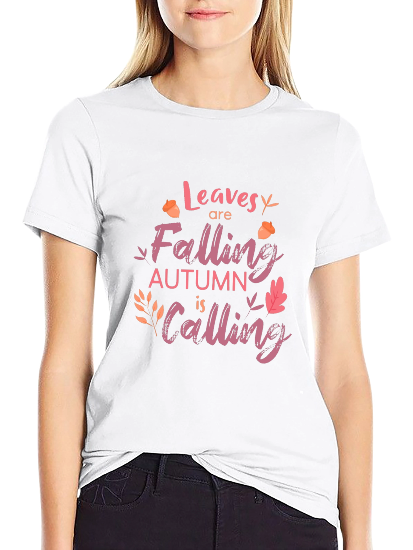 Autumn Calling Black Graphic Tee