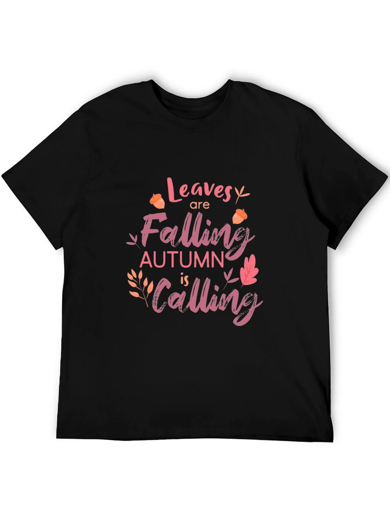 Autumn Calling Black Graphic Tee