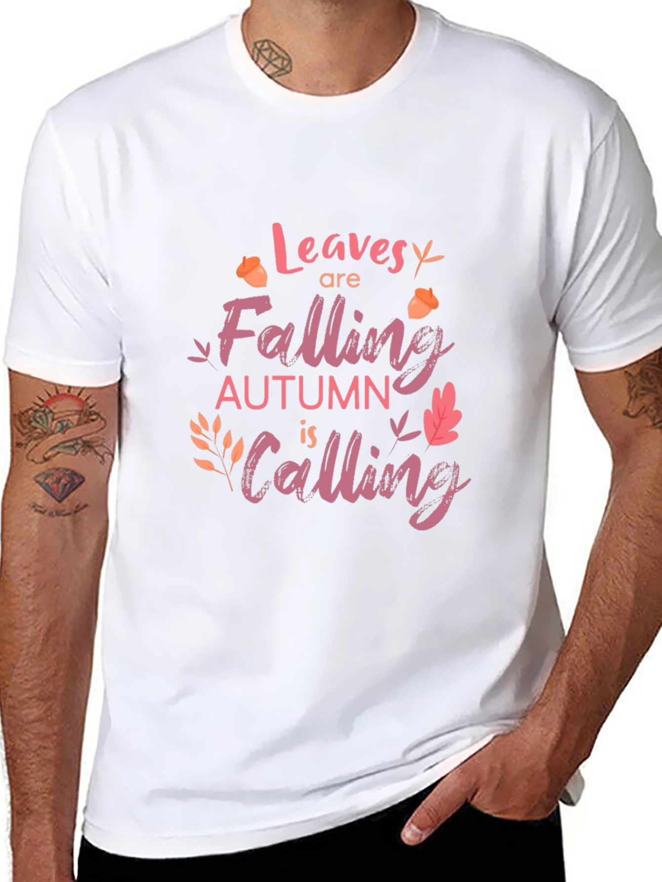 Autumn Calling Black Graphic Tee