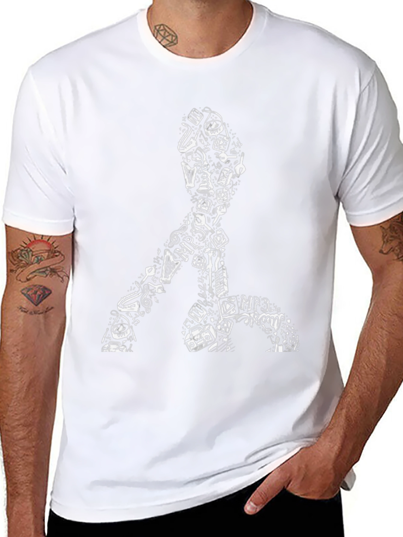 Music Lover Graphic Tee - Black