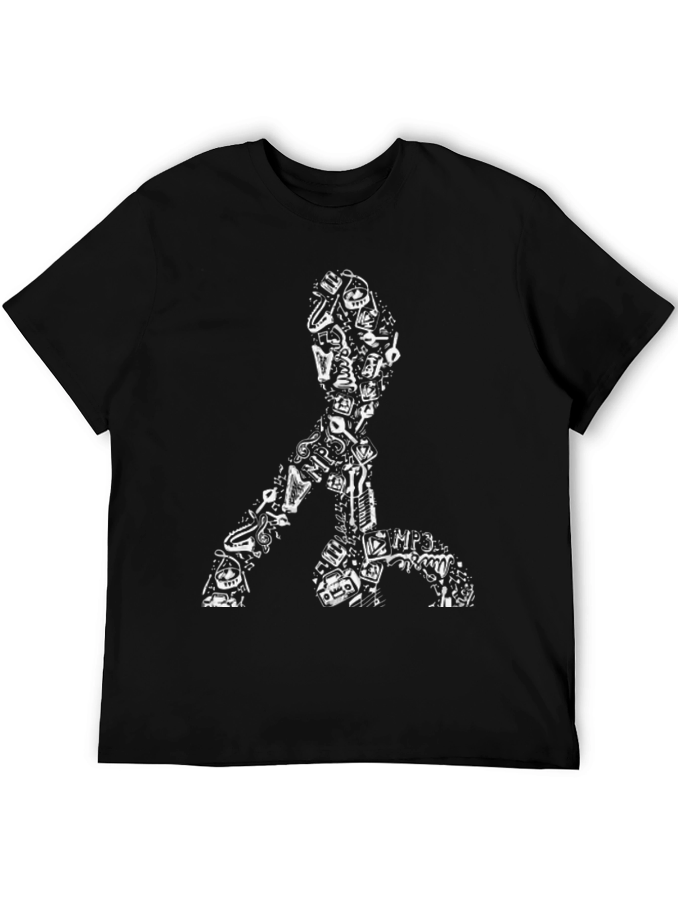 Music Lover Graphic Tee - Black