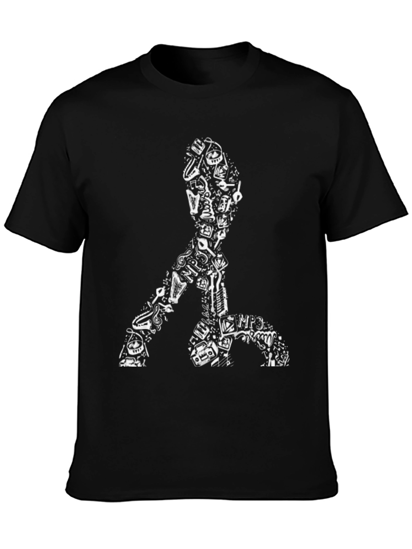 Music Lover Graphic Tee - Black