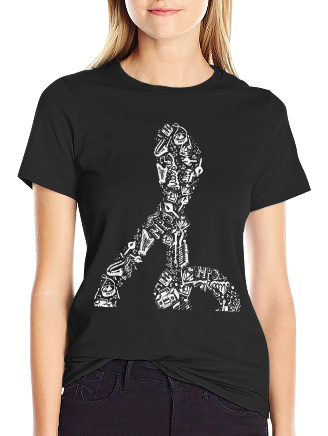 Music Lover Graphic Tee - Black