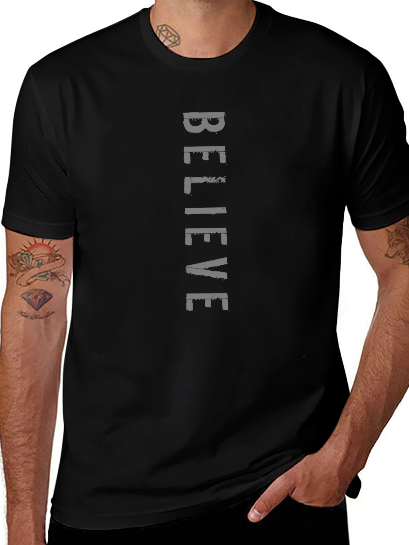 Believe Graphic Print T-Shirt