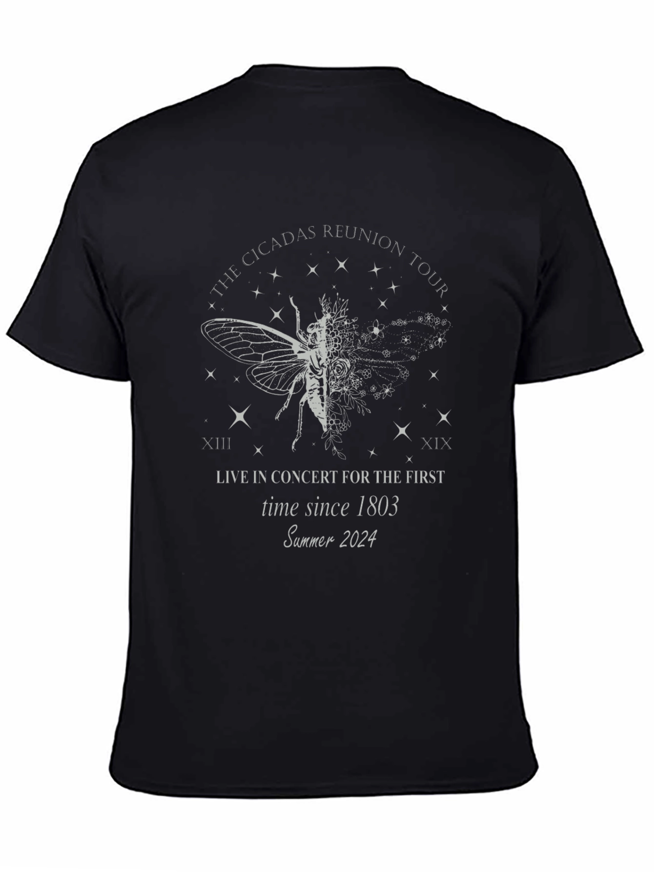 Cicadas Reunion Tour 2024 Black T-Shirt