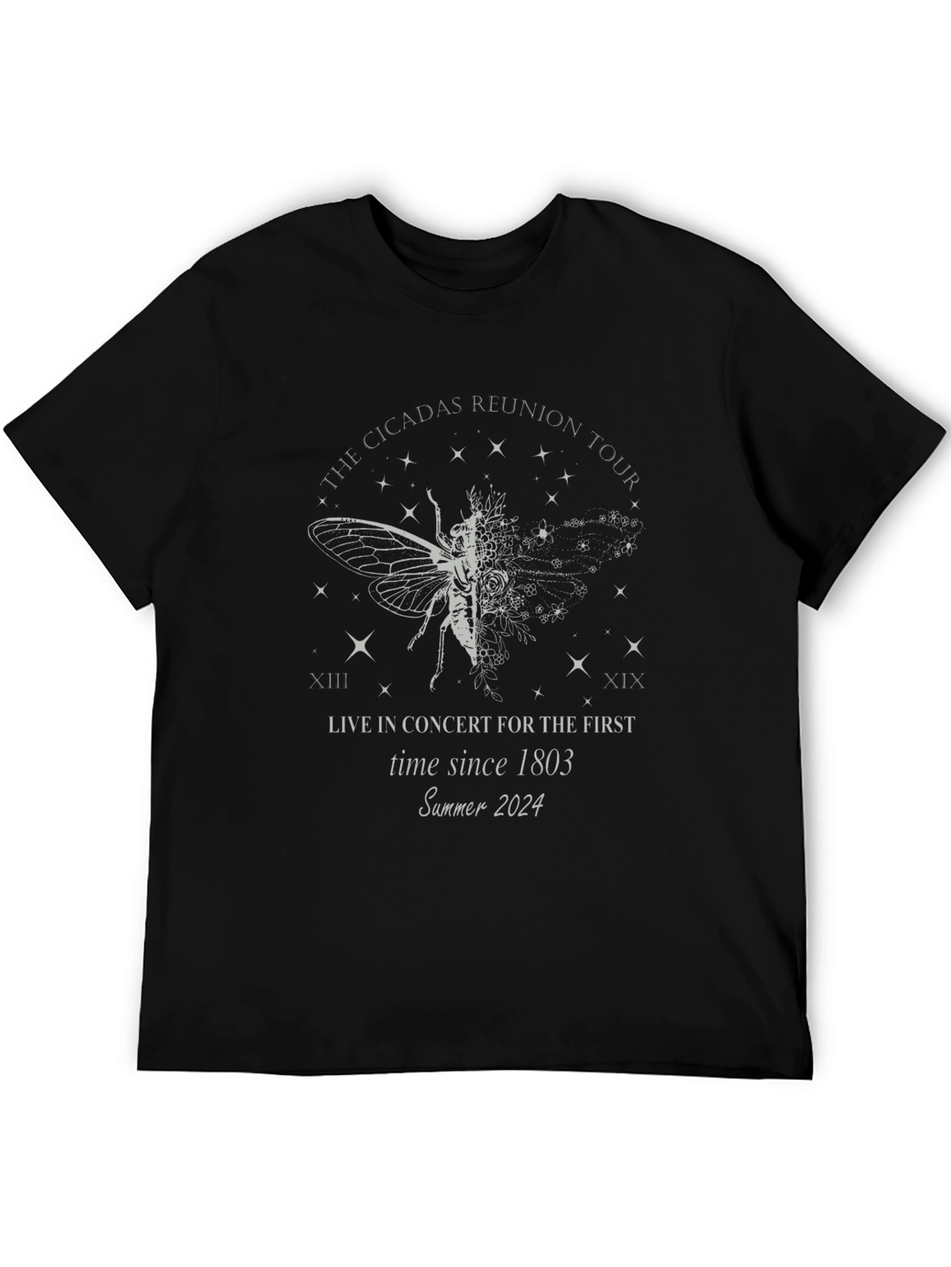 Cicadas Reunion Tour 2024 Black T-Shirt