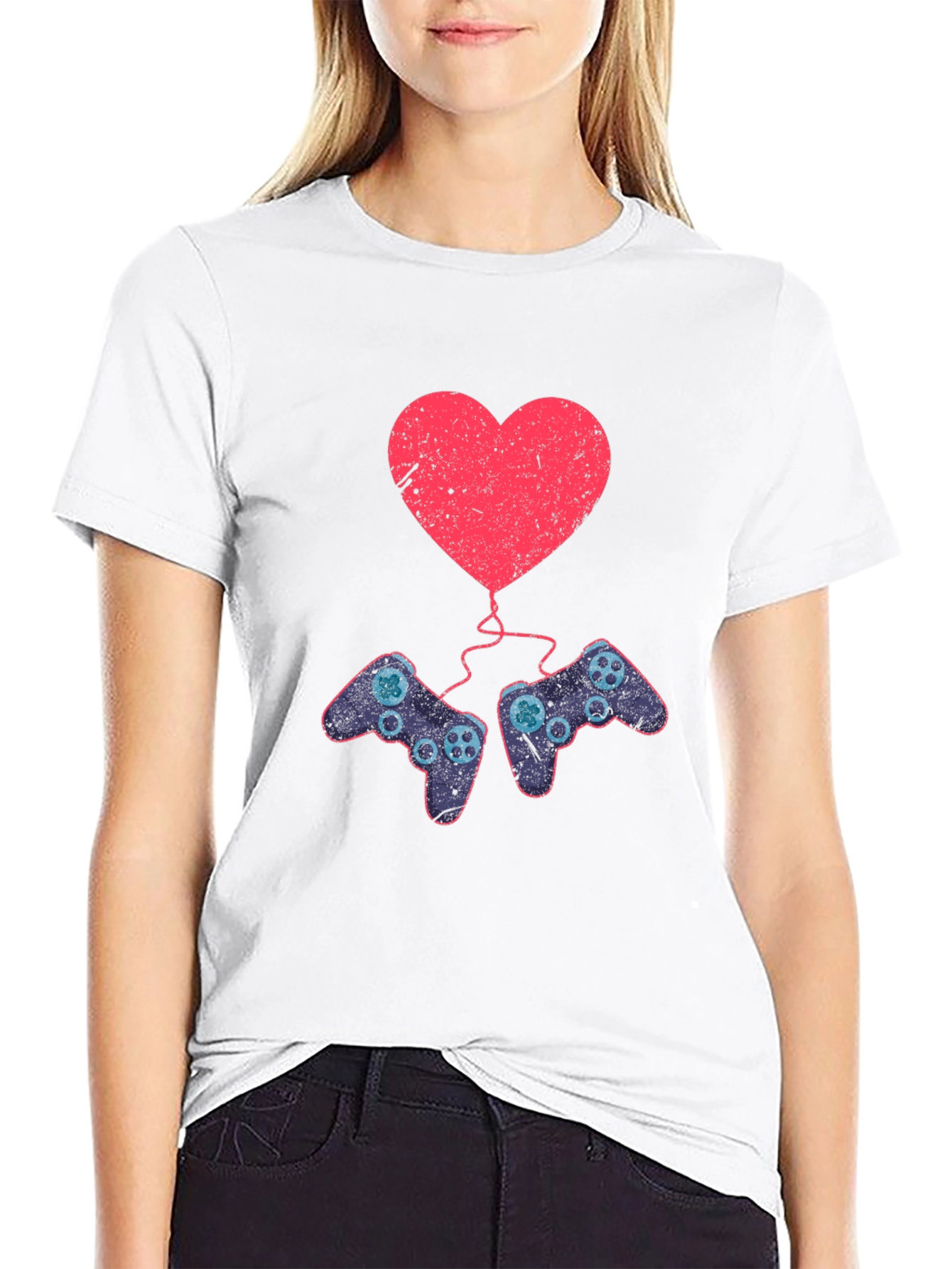 Gaming Heart T-Shirt - Gamer Love