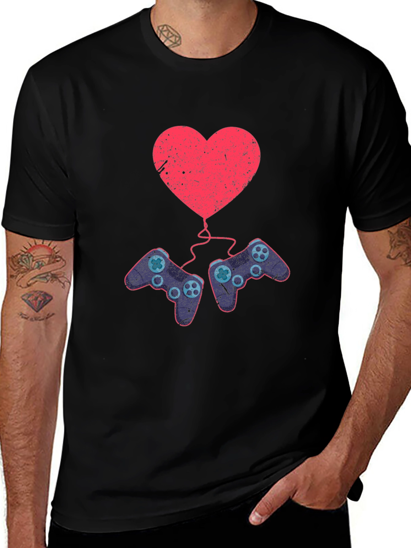 Gaming Heart T-Shirt - Gamer Love