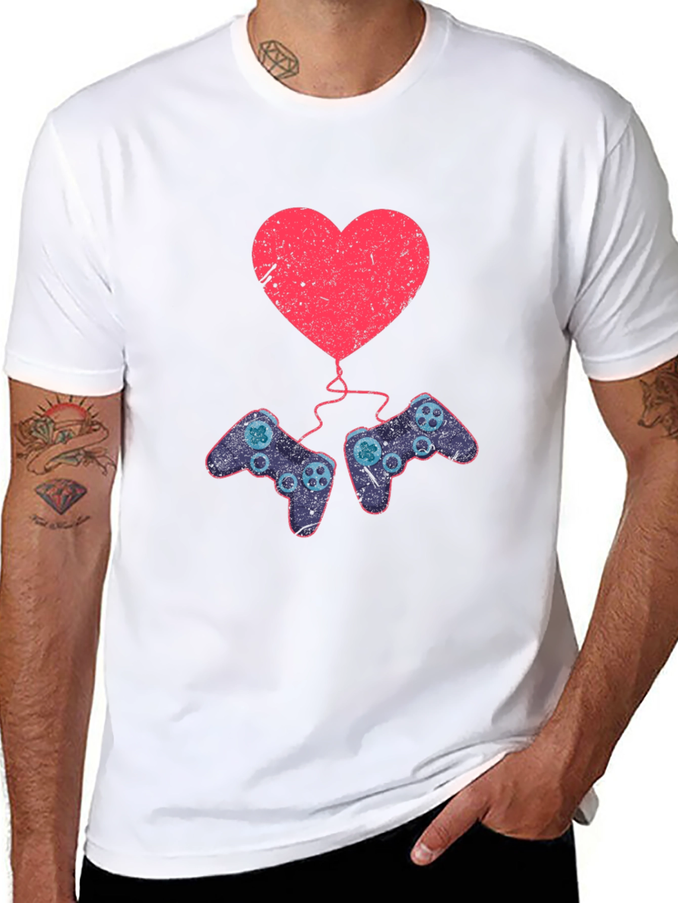 Gaming Heart T-Shirt - Gamer Love