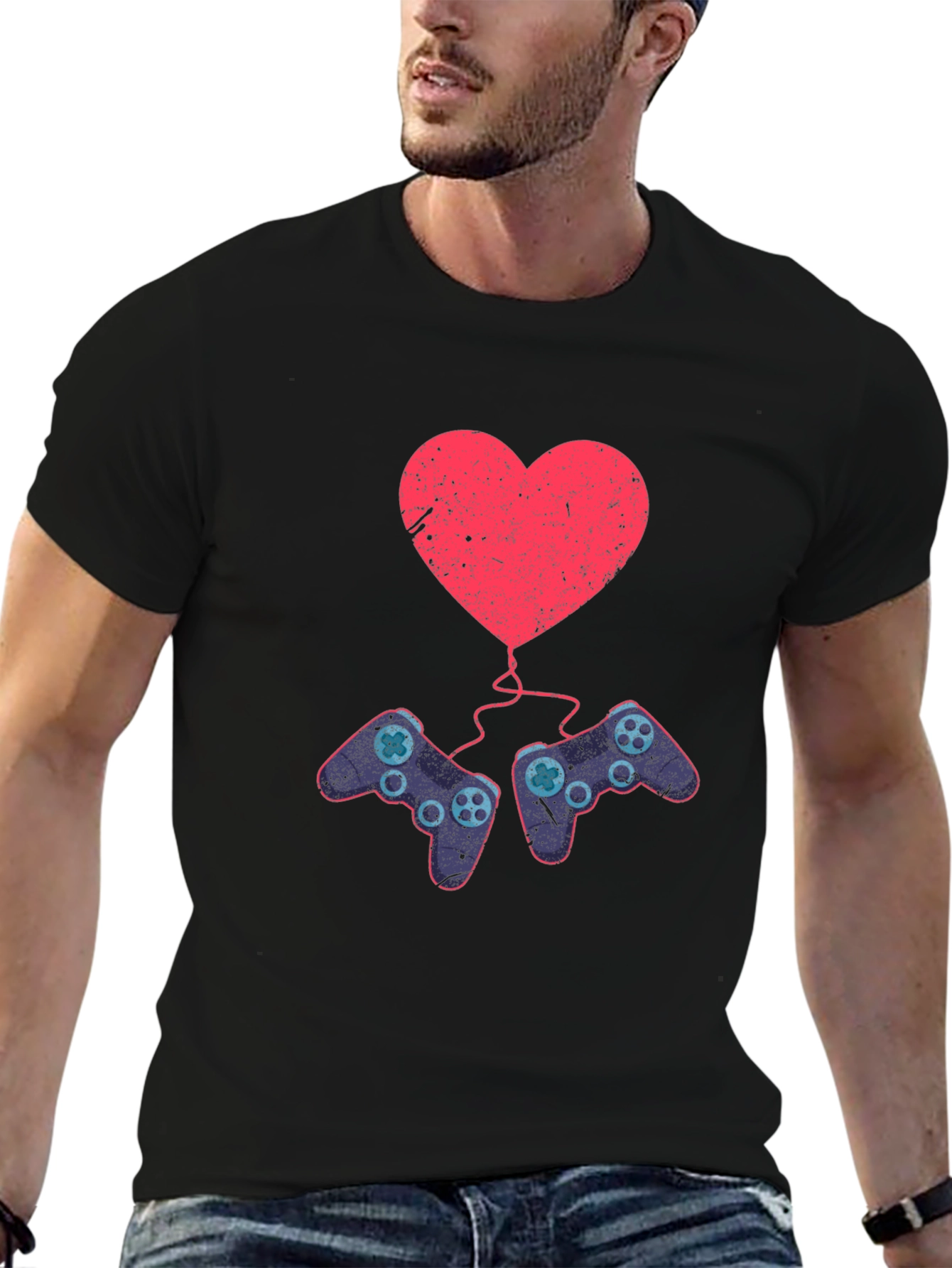 Gaming Heart T-Shirt - Gamer Love